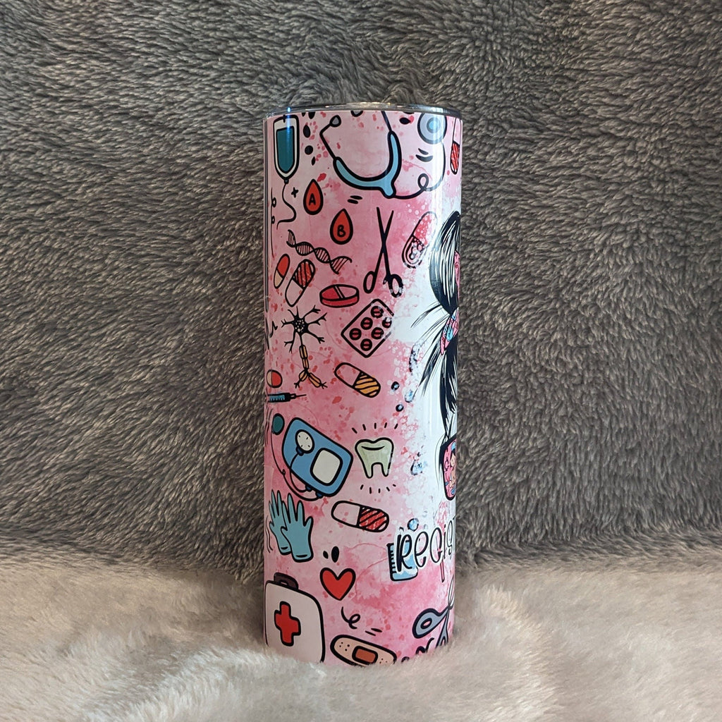 Registered Nurse Tumbler 20oz With Reusable Straw, Can Be Personalized