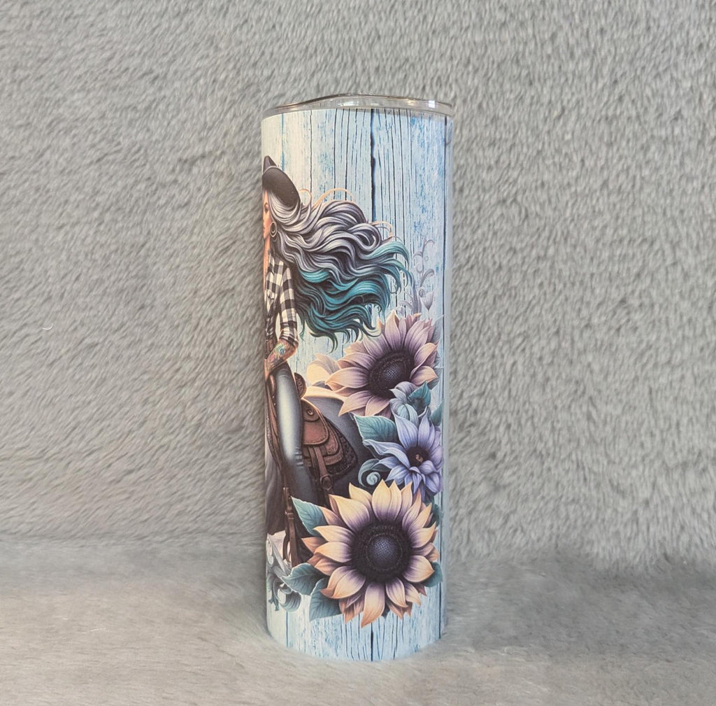 Rodeo Girl Tumbler 20oz With Reusable Straw, Can Be Personalized