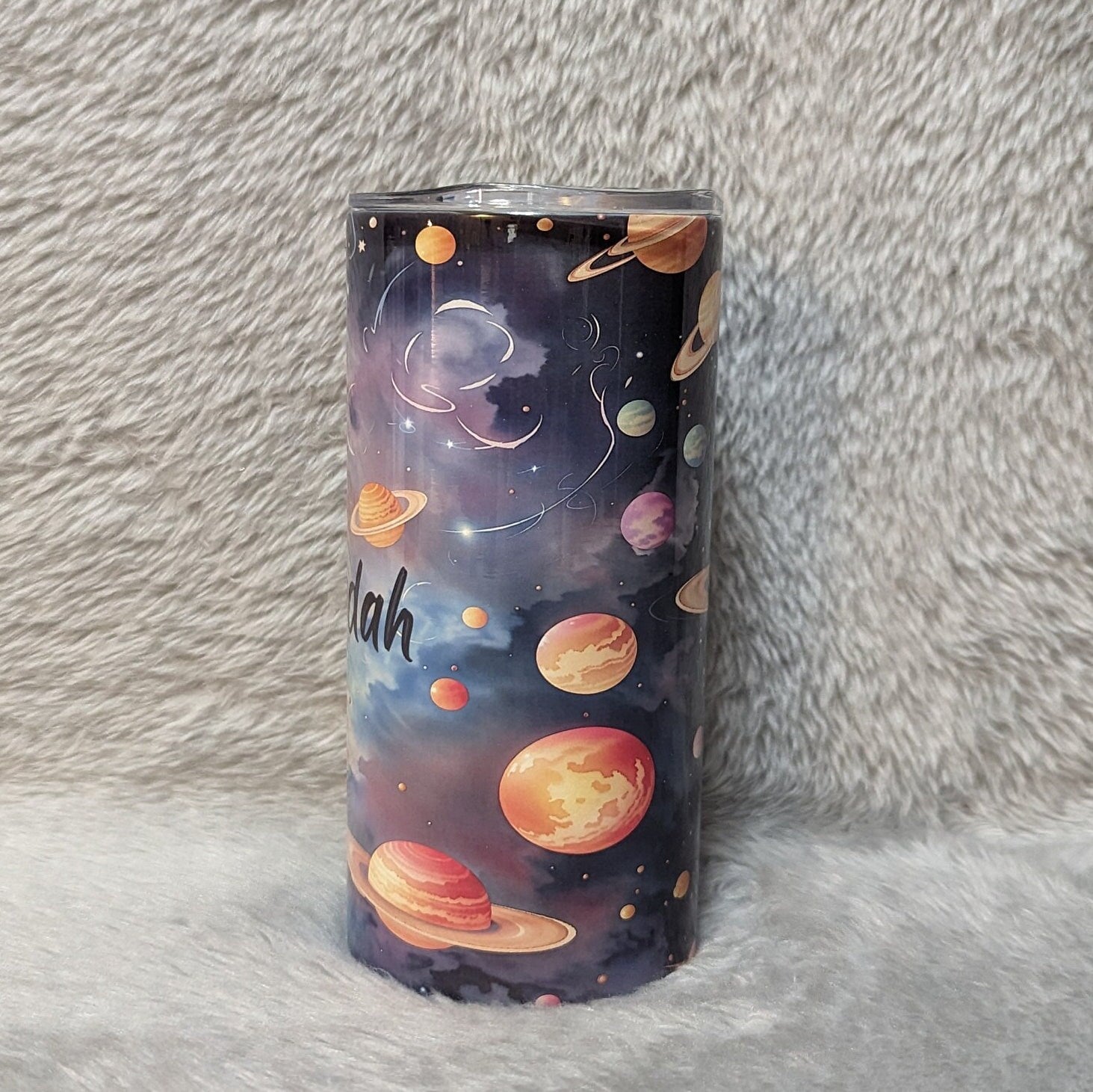 Kids Space Galaxy Tumbler 15oz With Reusable Straw, Can Be Personalized