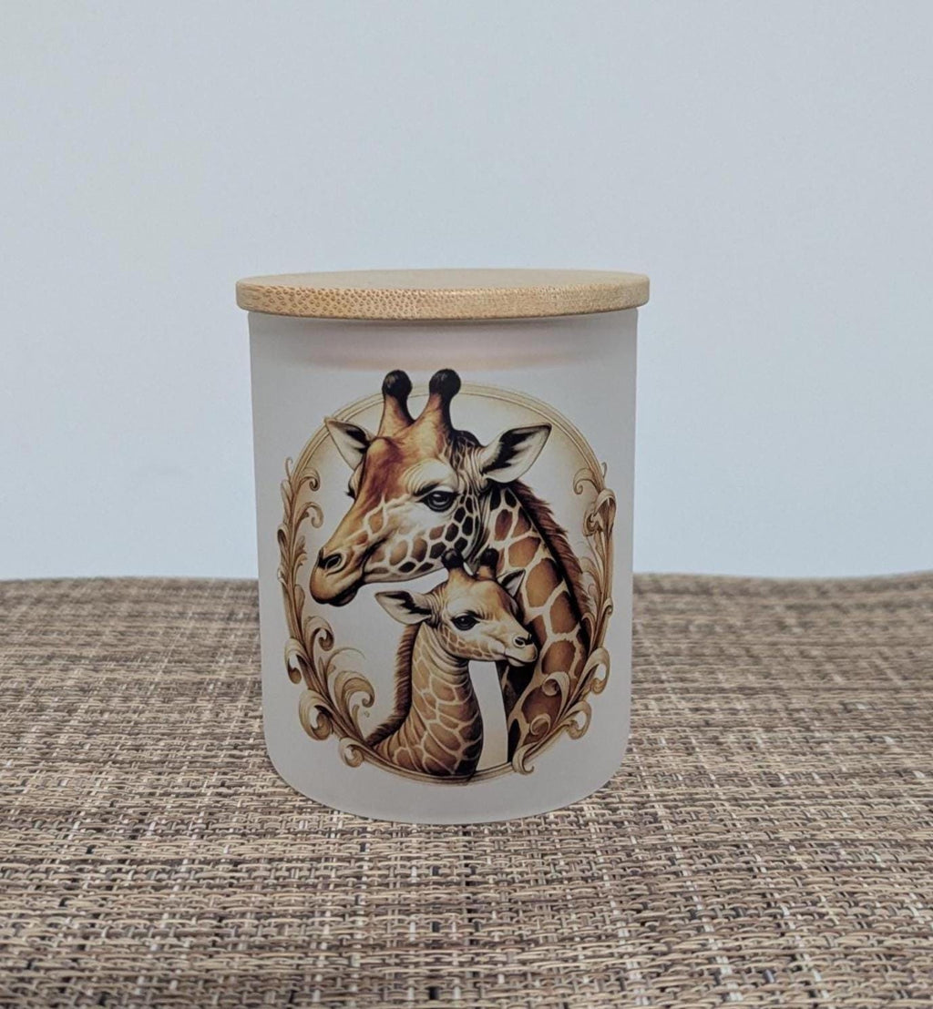 Giraffe Candle Holder With A Battery Operated Flickering Tea Light