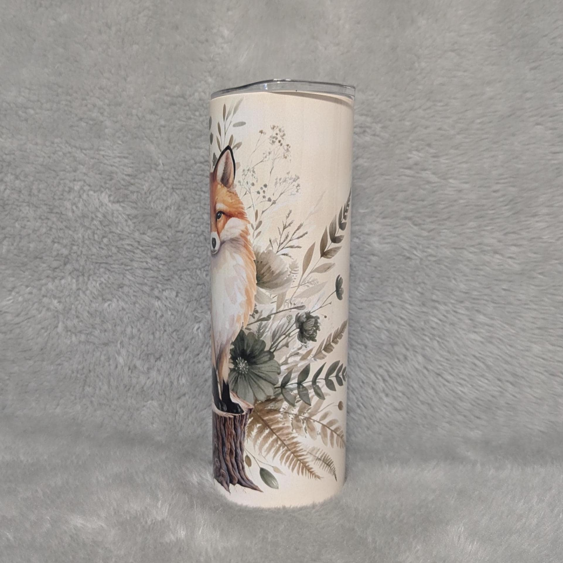Boho Fox Tumbler 20oz With Reusable Straw, Can Be Personalized