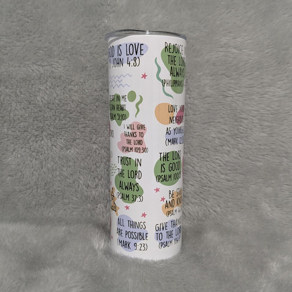 My Daily Bible Affirmations Tumbler 20oz With Reusable Straw