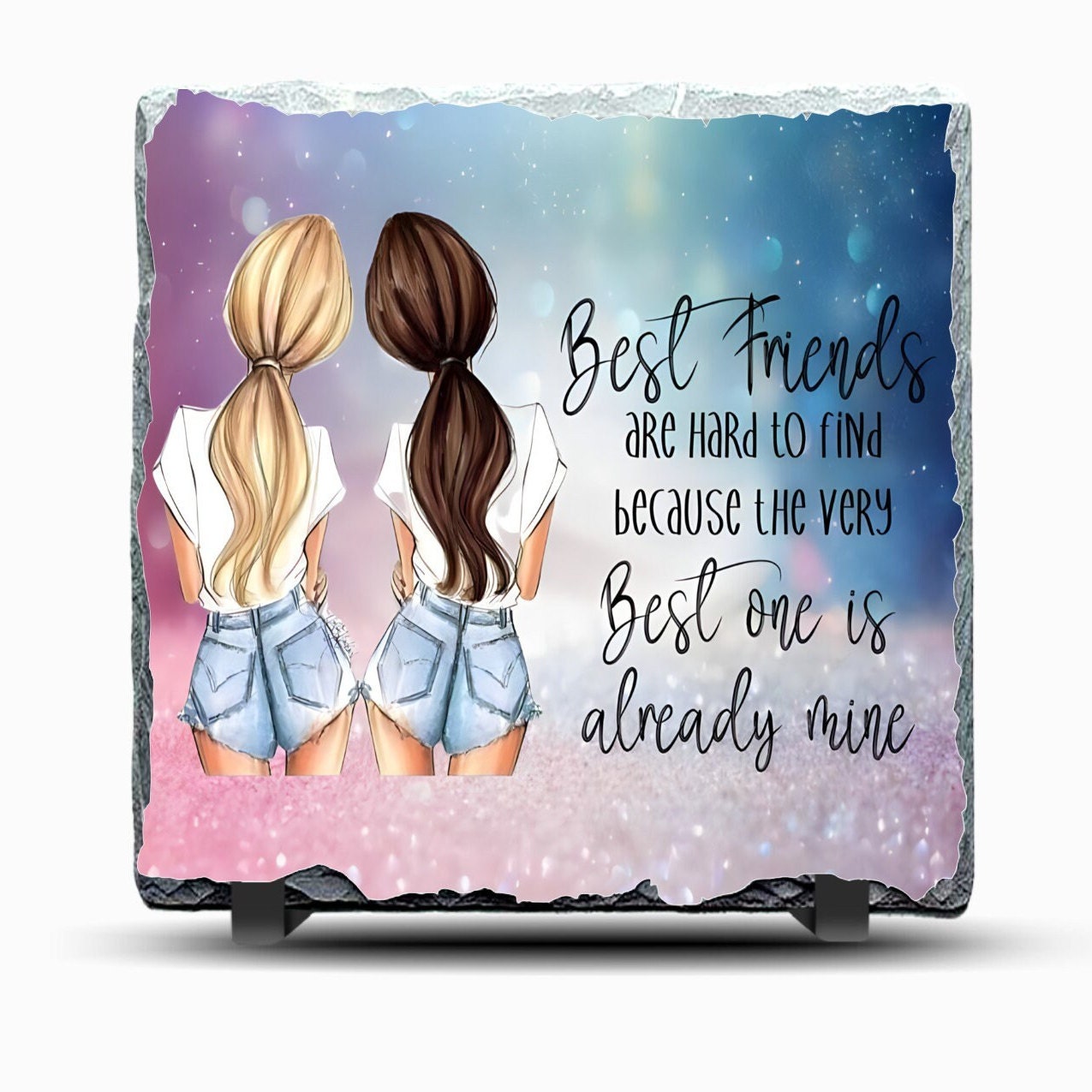Best Friends Slate Picture with Display Legs