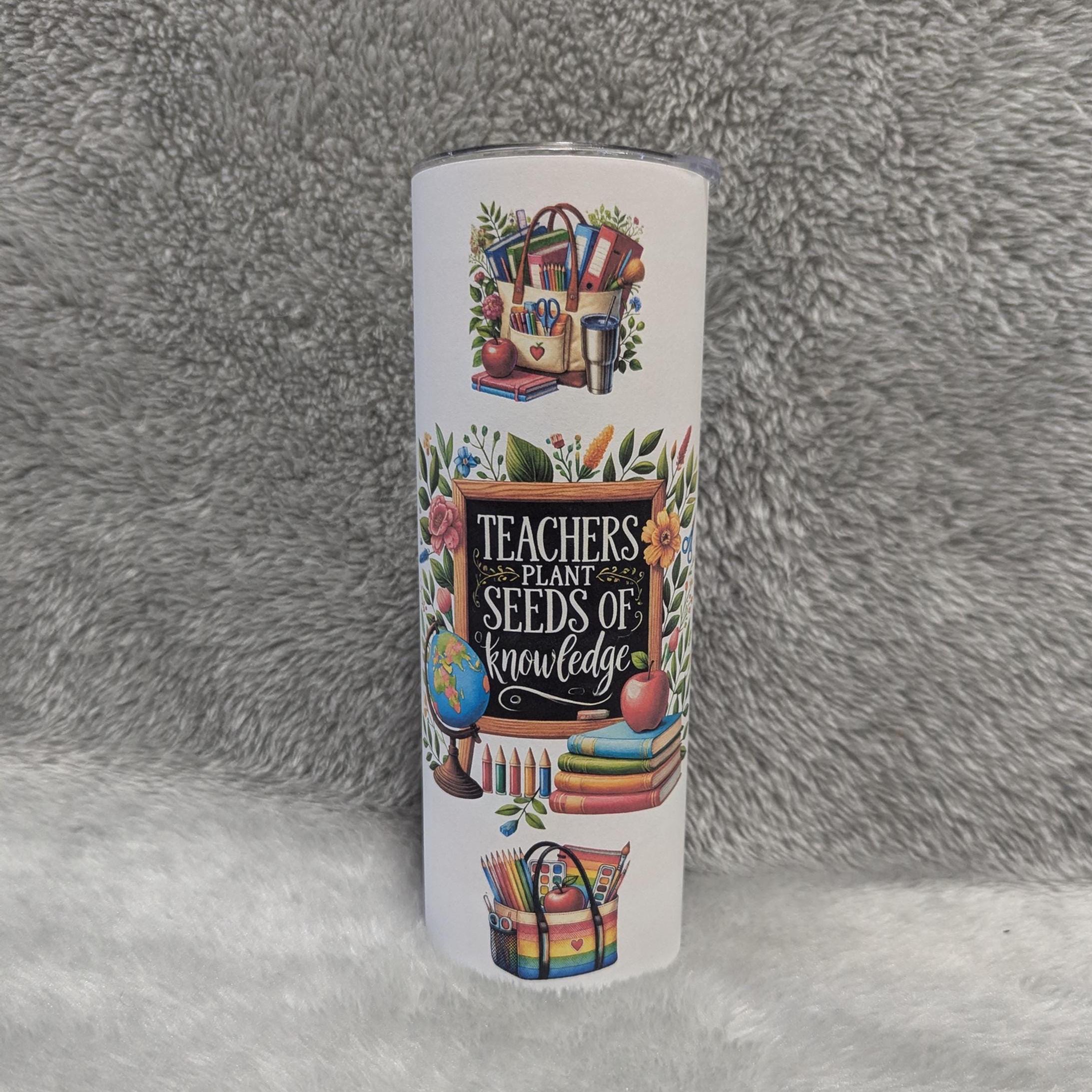 Teacher Tumbler 20oz With Reusable Straw