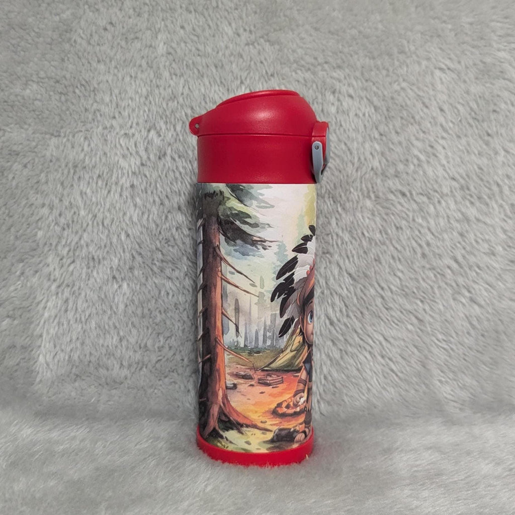 Boy Indian Water Bottle 12oz With Reusable Straw Can Be Personalized