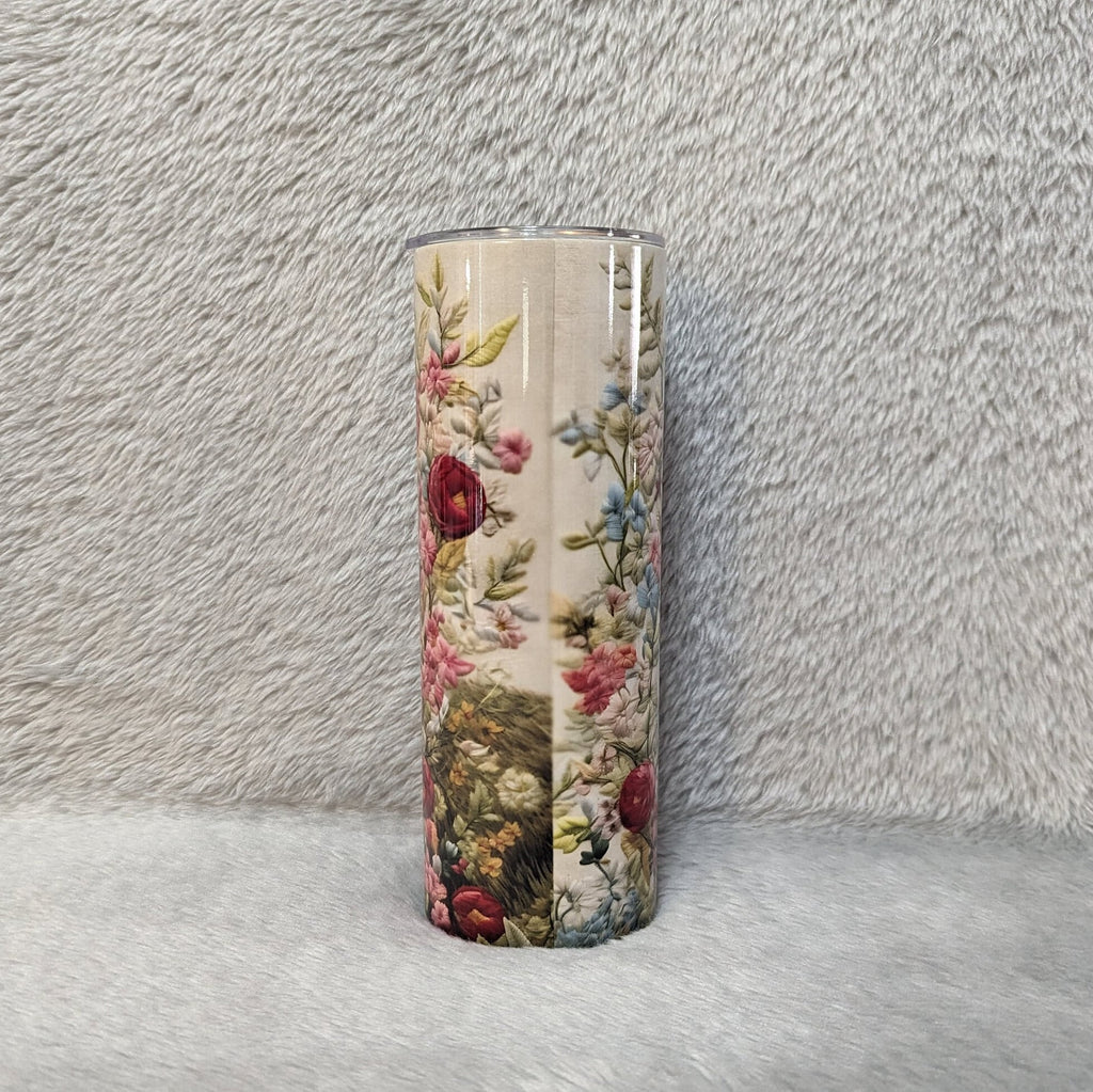 Donkey Tumbler with Eye Catching Embroidered Design 20oz With Reusable Straw, Can Be Personalized