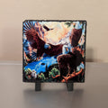 Eagle Family Slate Picture With Display Legs