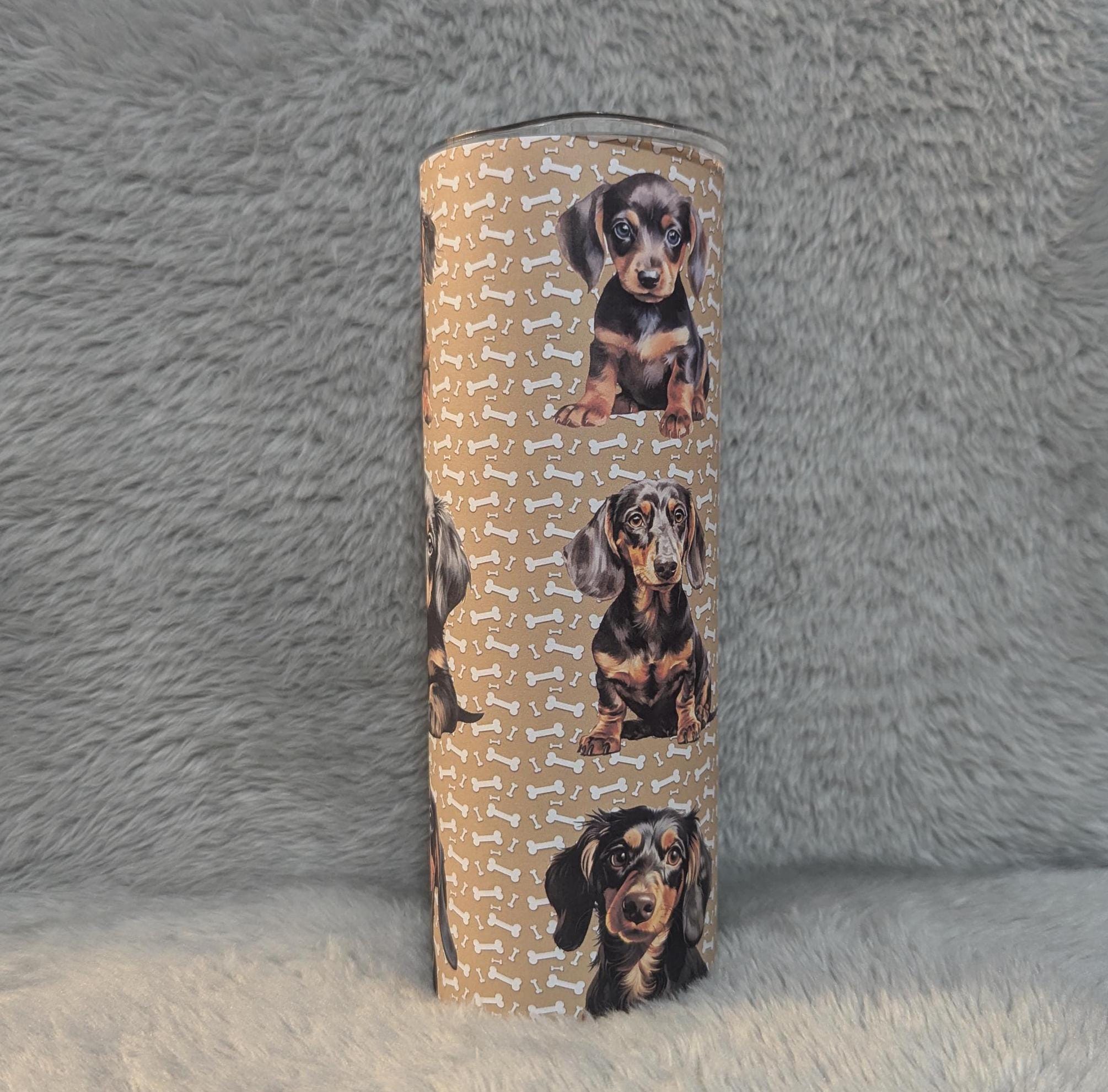 Dachshund Dog Tumbler 20oz With Reusable Straw