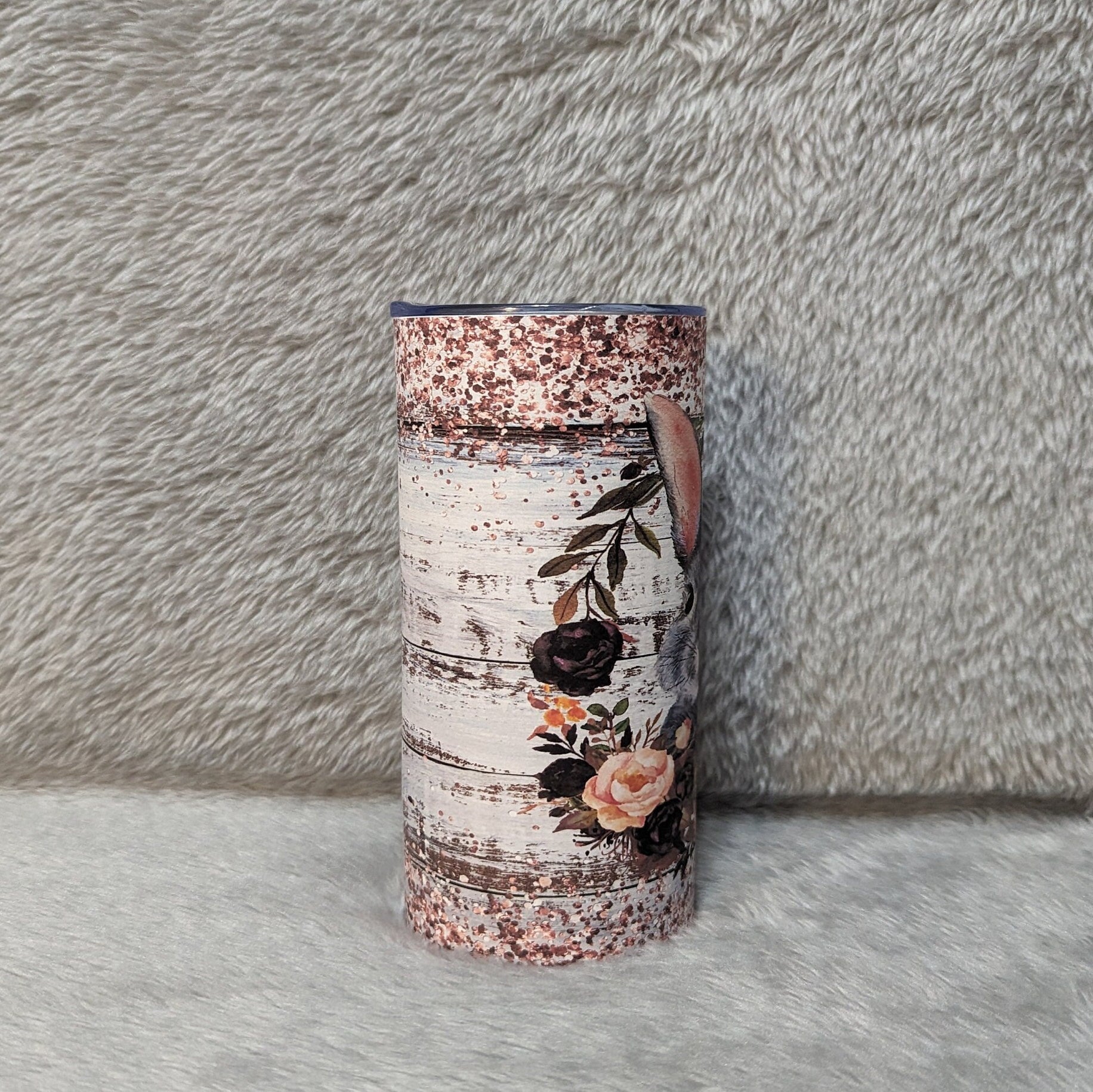Kids Bunny Tumbler 15oz With Reusable Straw, Can Be Personalized