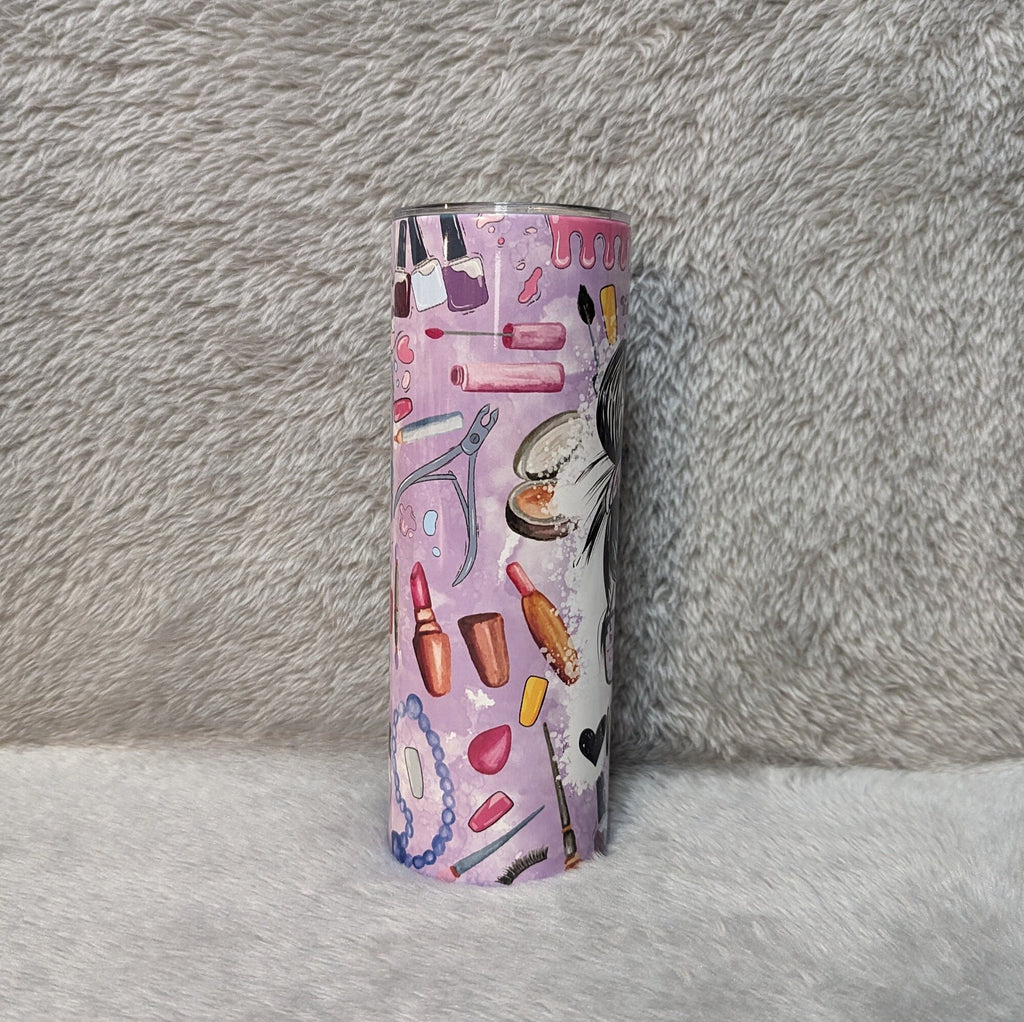 Nail Tech Tumbler 20oz With Reusable Straw, Can Be Personalized