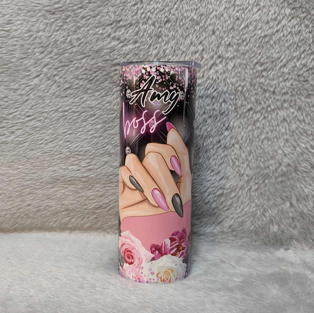 Nail Boss  - Nail Tech Tumbler 20oz Tumber With Reusable Straw, Can Be Personalized