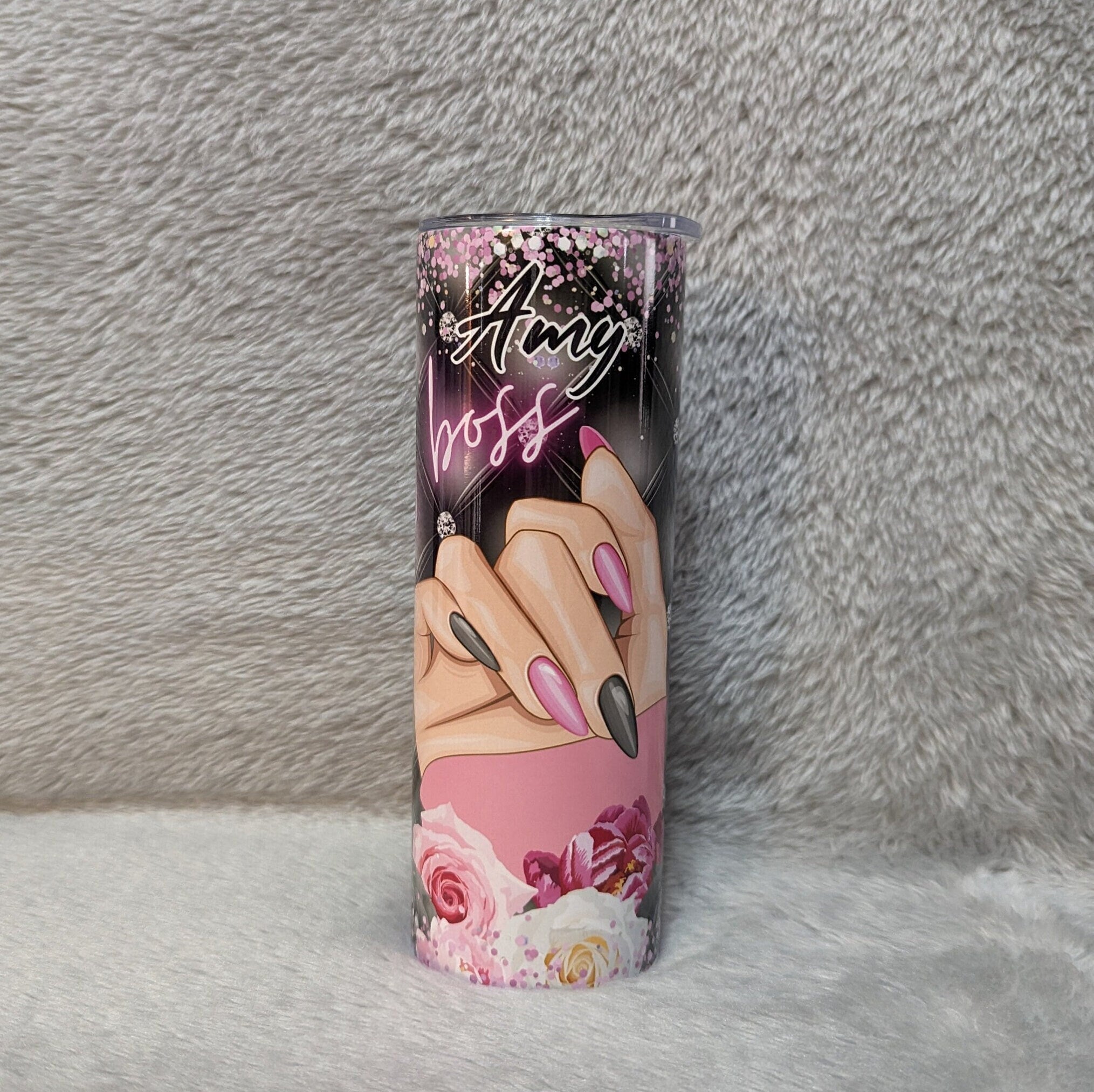 Nail Boss  - Nail Tech Tumbler 20oz Tumber With Reusable Straw, Can Be Personalized