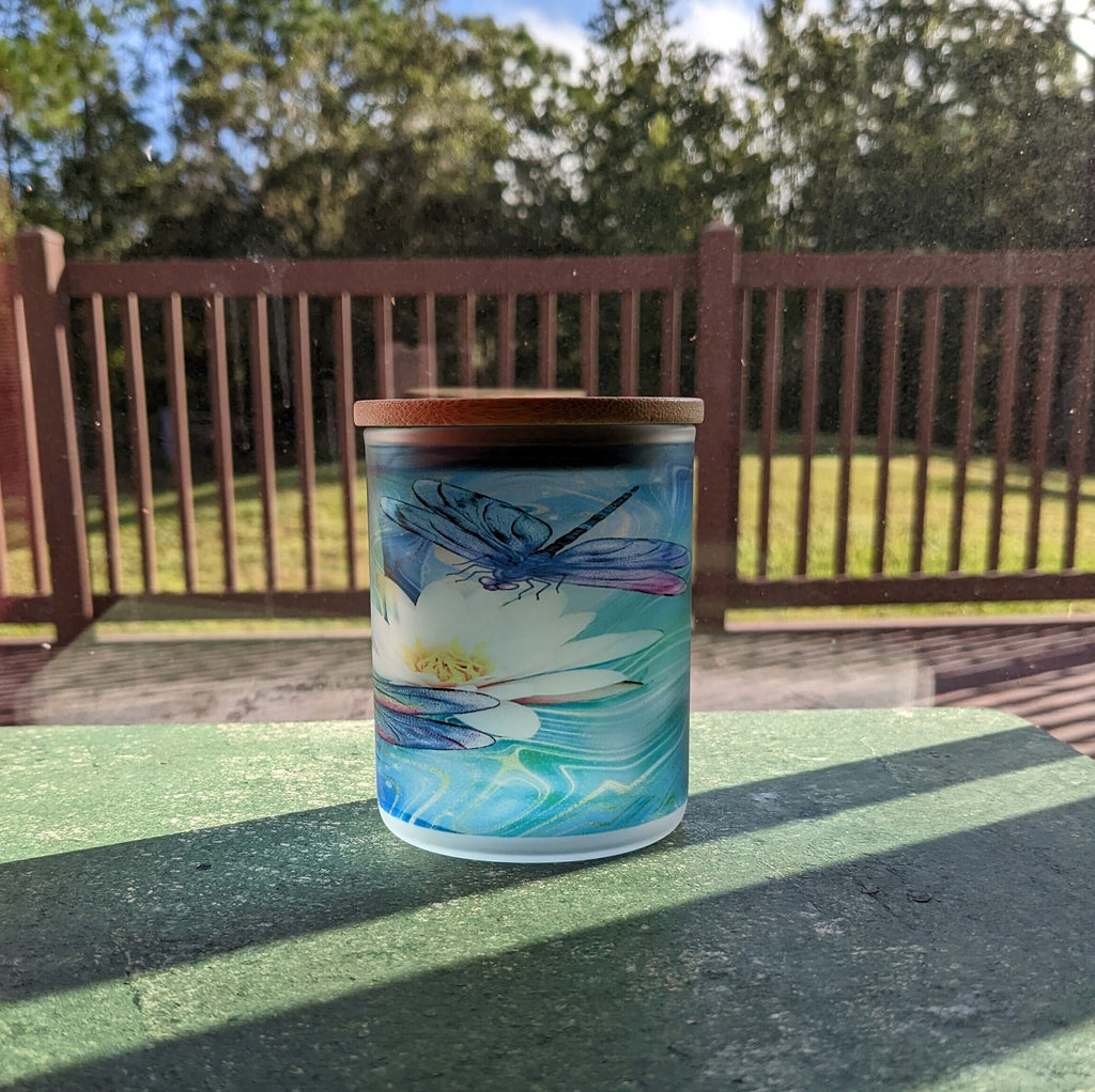Dragonfly Candle Holder With A Battery Operated Flickering Tea Light