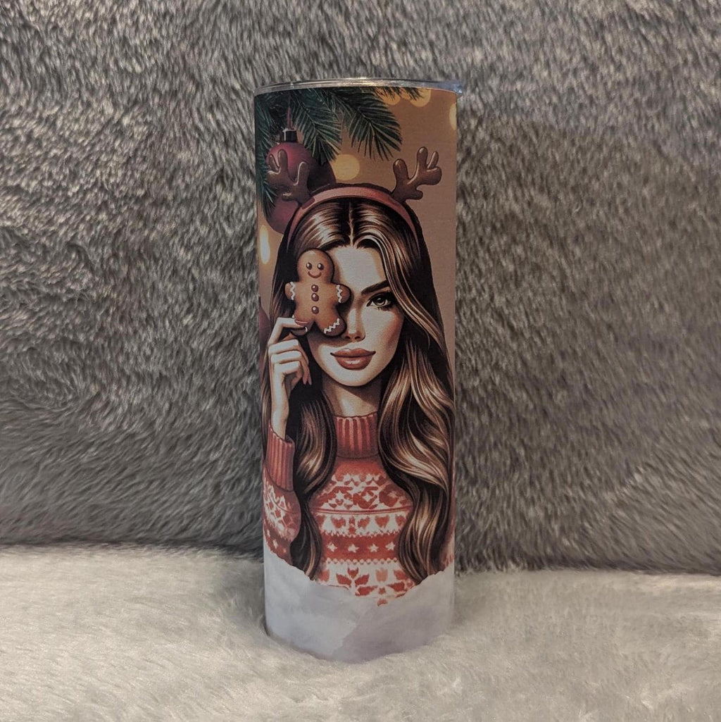 Sweet But Twisted Girl Tumbler 20oz With Reusable Straw, Can Be Personalized