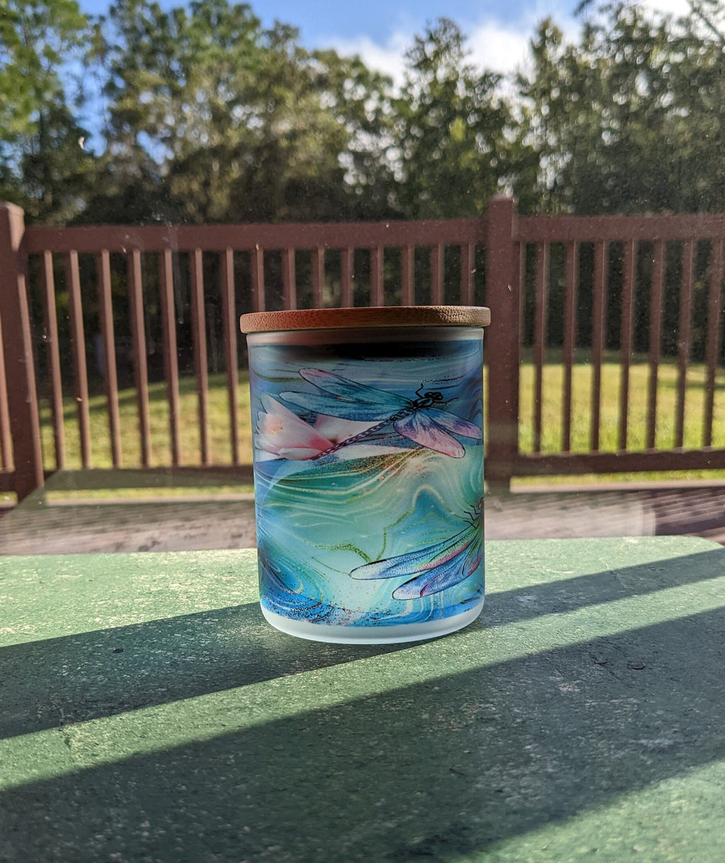 Dragonfly Candle Holder With A Battery Operated Flickering Tea Light