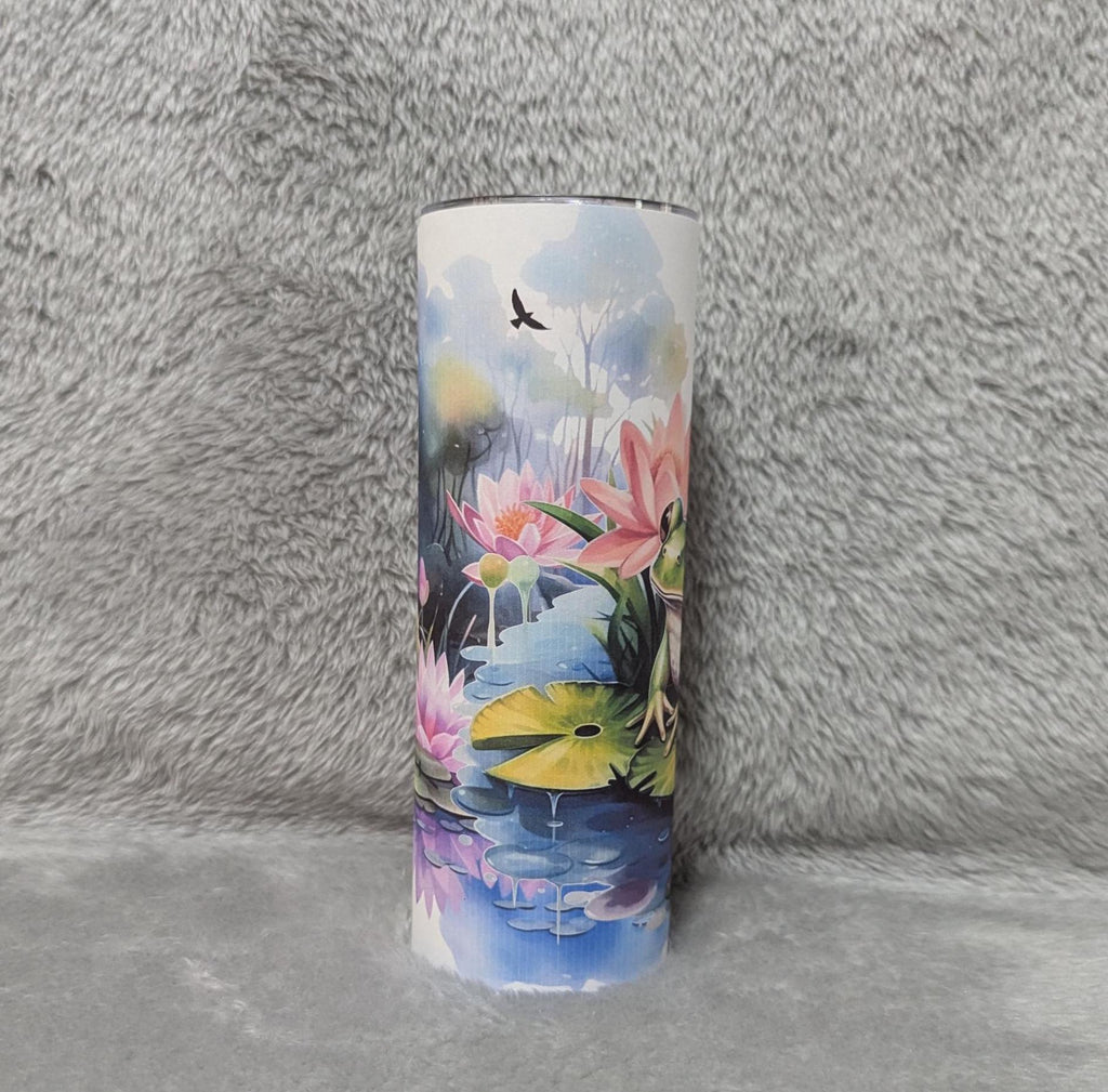Frog Tumbler 20oz With Reusable Straw, Can Be Personalized