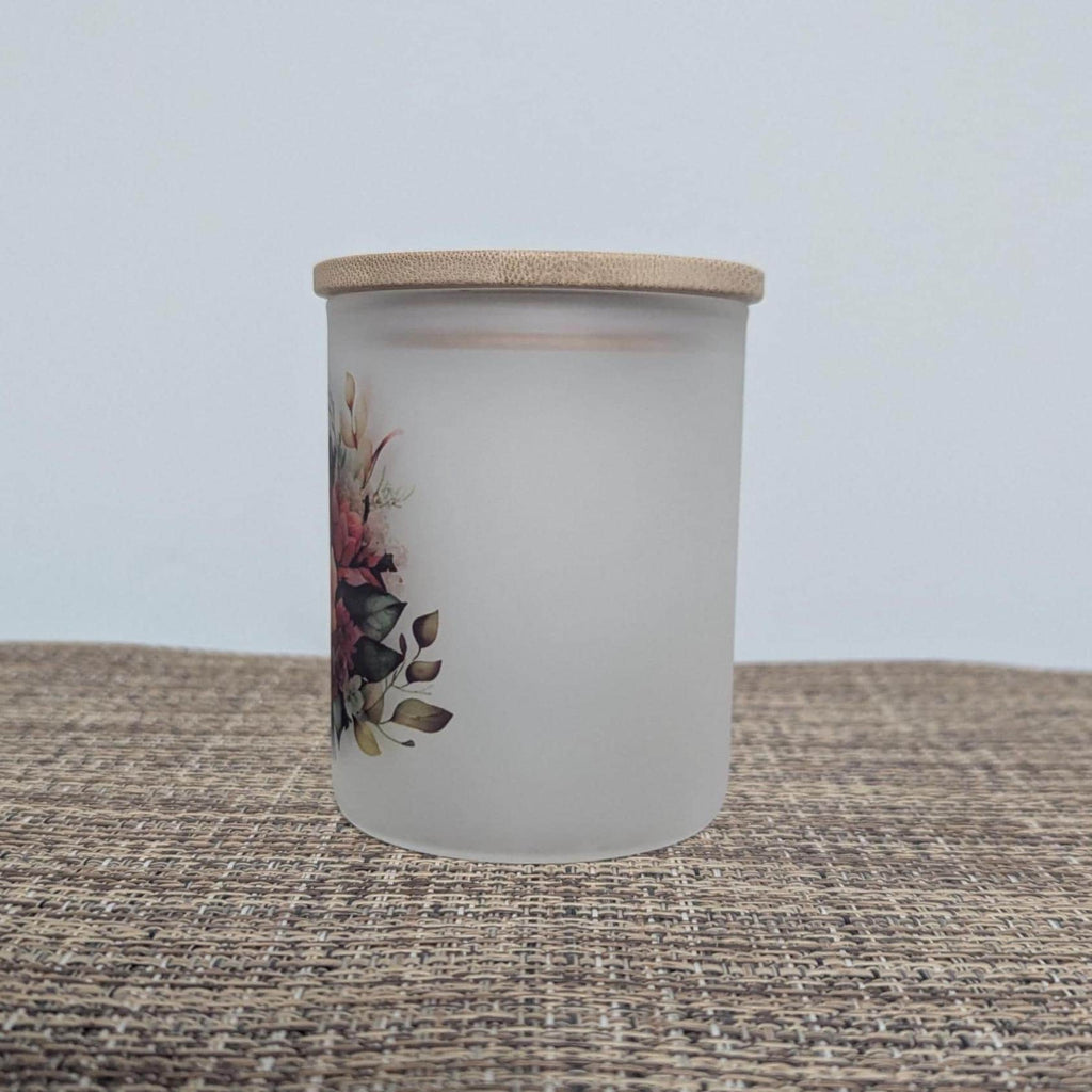 Flower Candle Holder With A Battery Operated Flickering Tea Light