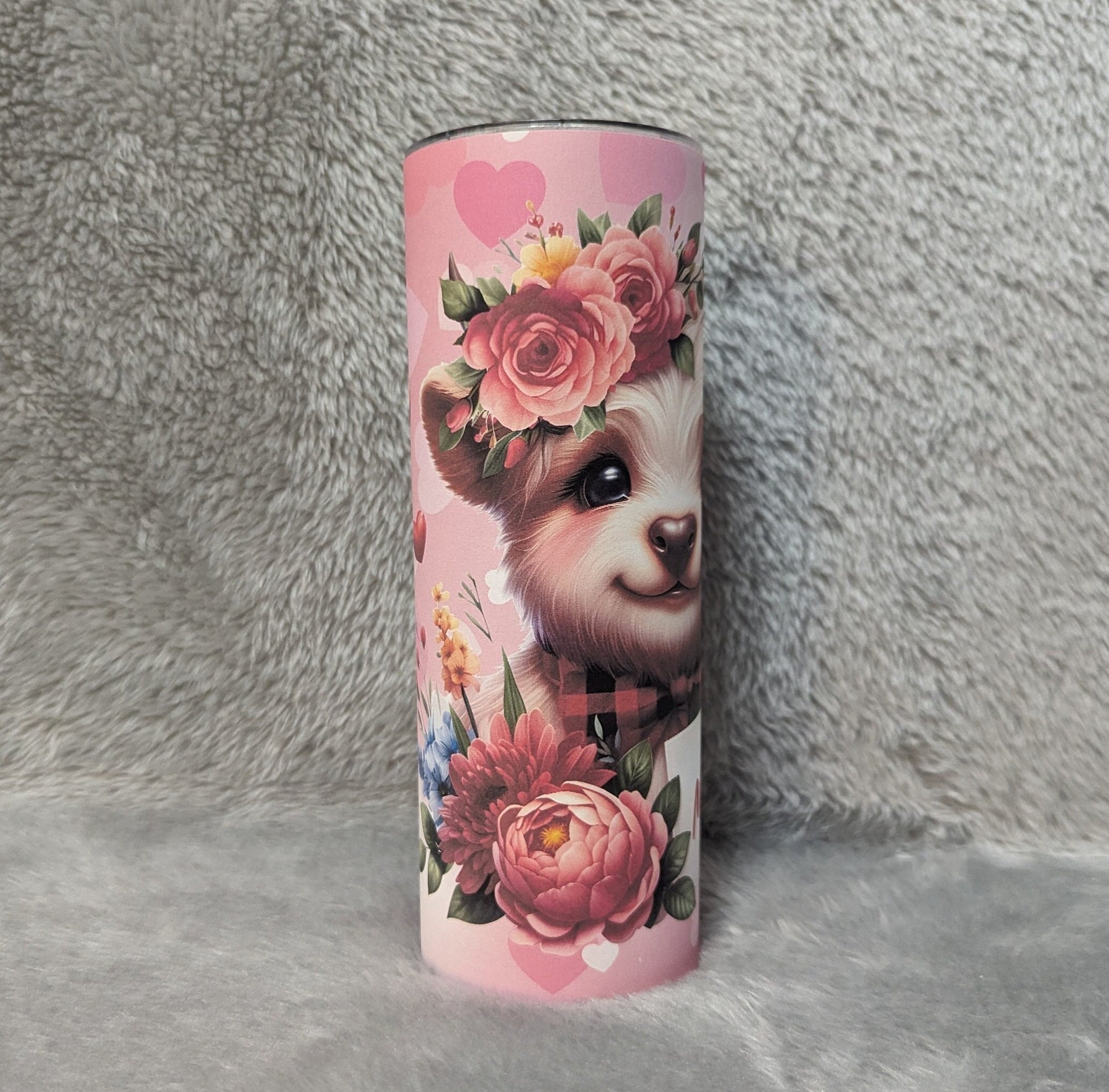 Mom Highland Cow Tumbler 20oz With Reusable Straw, Can Be Personalized
