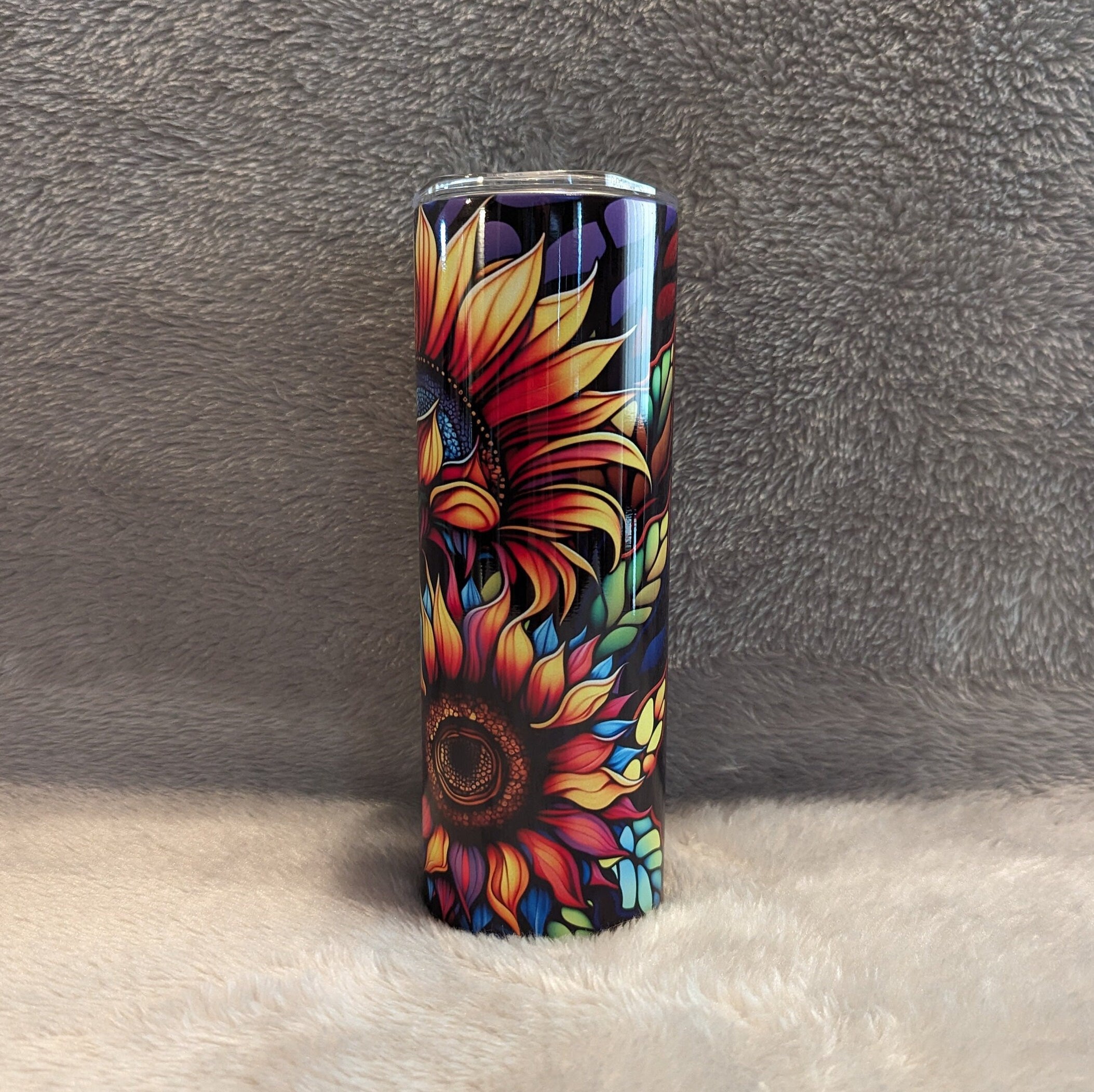 Gorgeous Sunflower Tumbler 20oz With Reusable Straw