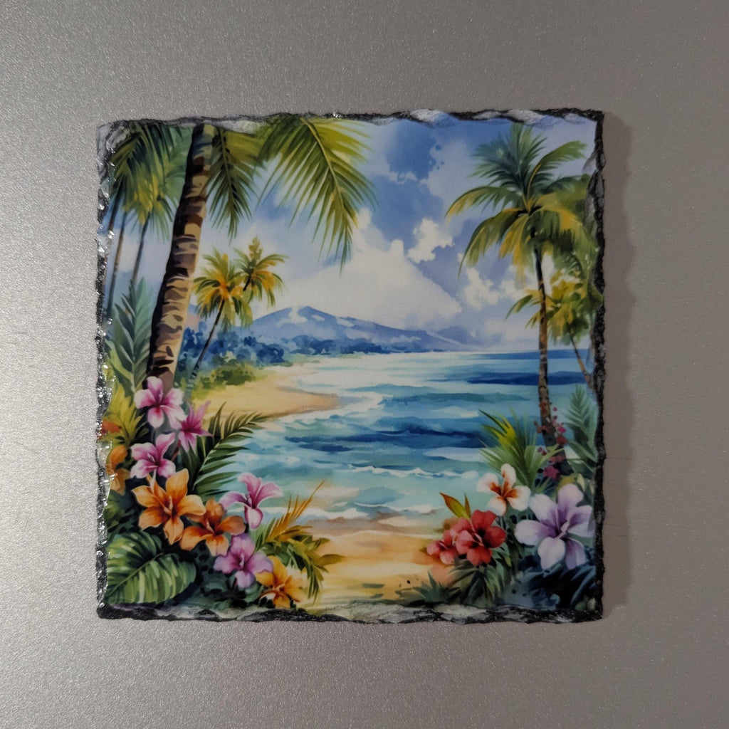 Slate Beach Picture With Display Legs