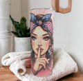 Keep It Cute Keep It Mute Girl Tumbler 20oz With Reusable Straw, Can Be Personalized