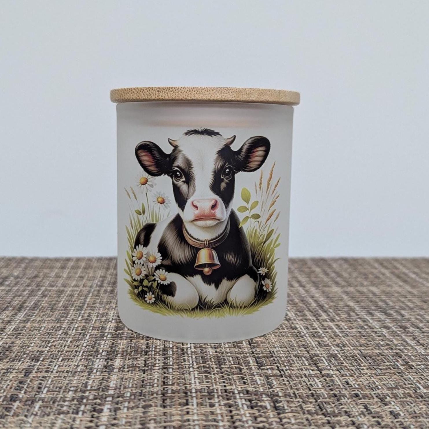 Cow Candle Holder With A Battery Operated Flickering Tea Light