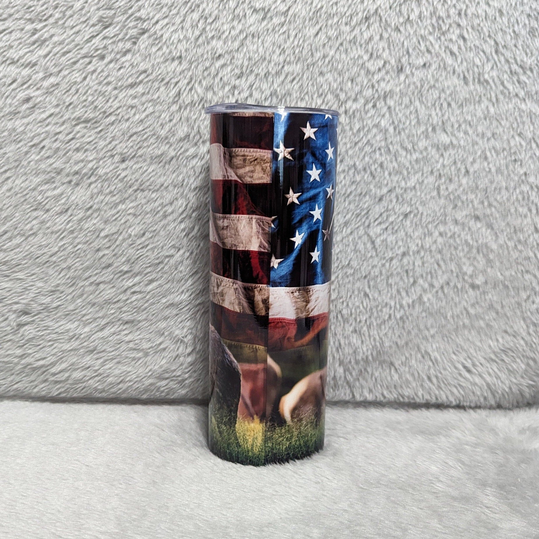 Deer Buck Tumbler 20oz With Reusable Straw, Can Be Personalized