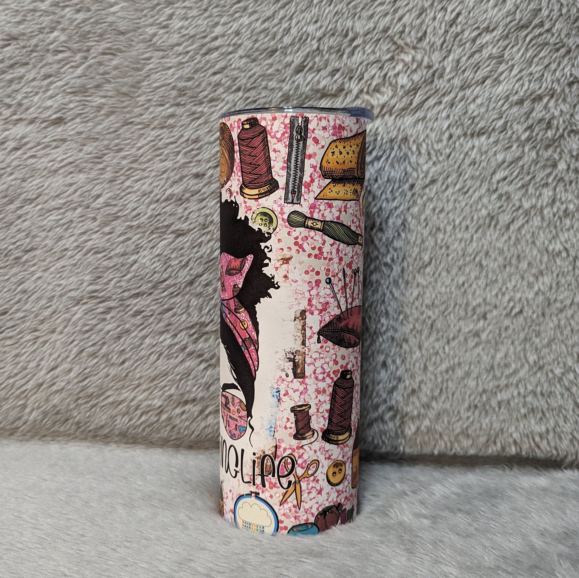 Crafting Life Tumbler 20oz With Reusable Straw, Can Be Personalized