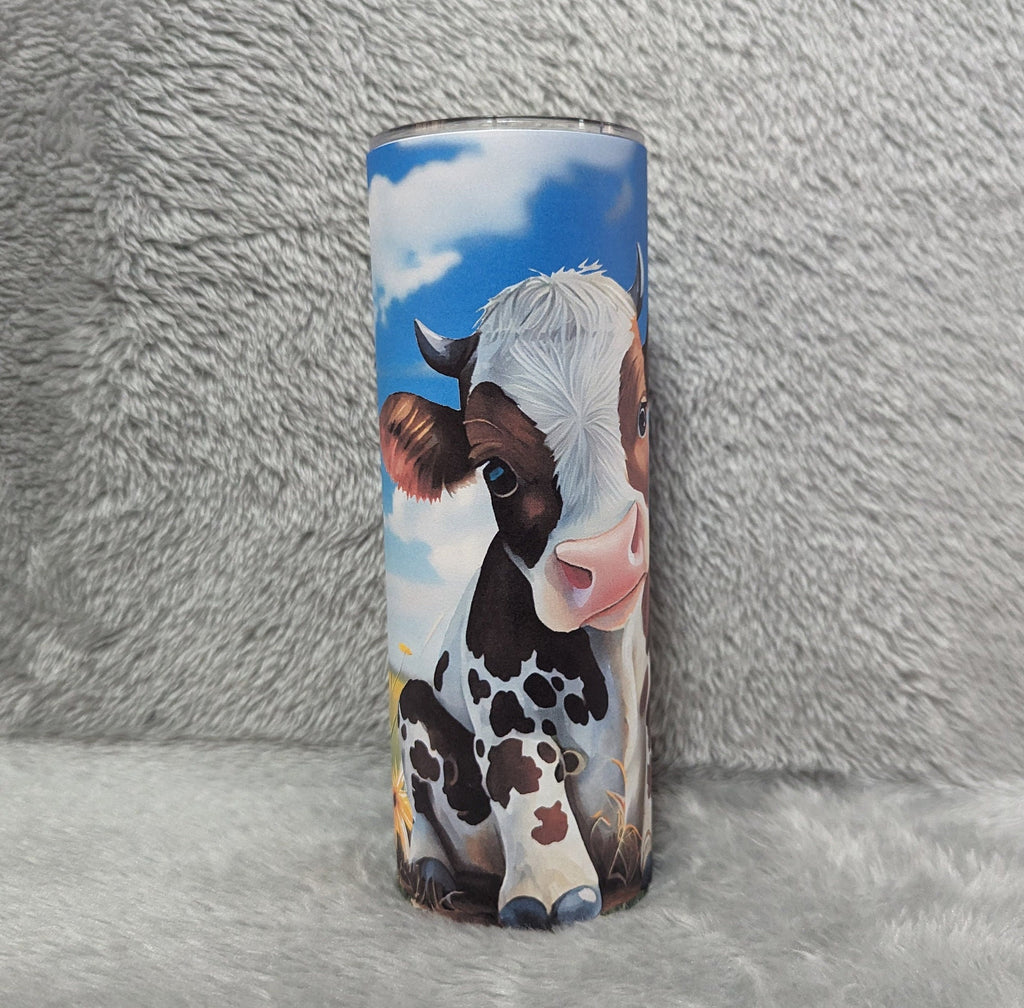 Just A Girl Who Loves Cows 20oz With Reusable Straw, Can Be Personalized