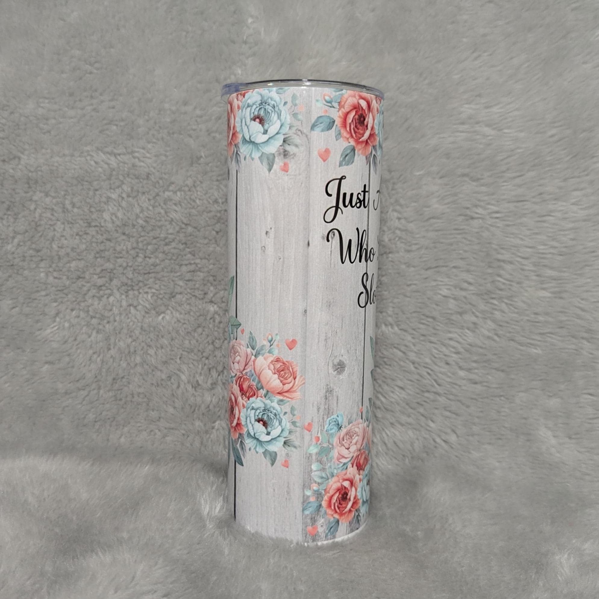 Just A Girl Who Loves Sloths Tumbler 20oz With Reusable Straw, Can Be Personalized