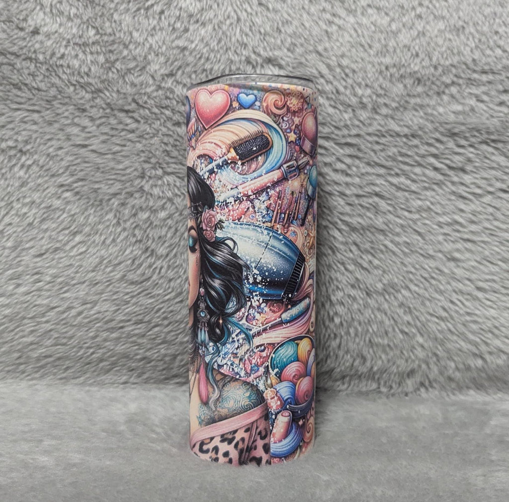Cosmetologist Tumbler 20oz With Reusable Straw, Can Be Personalized