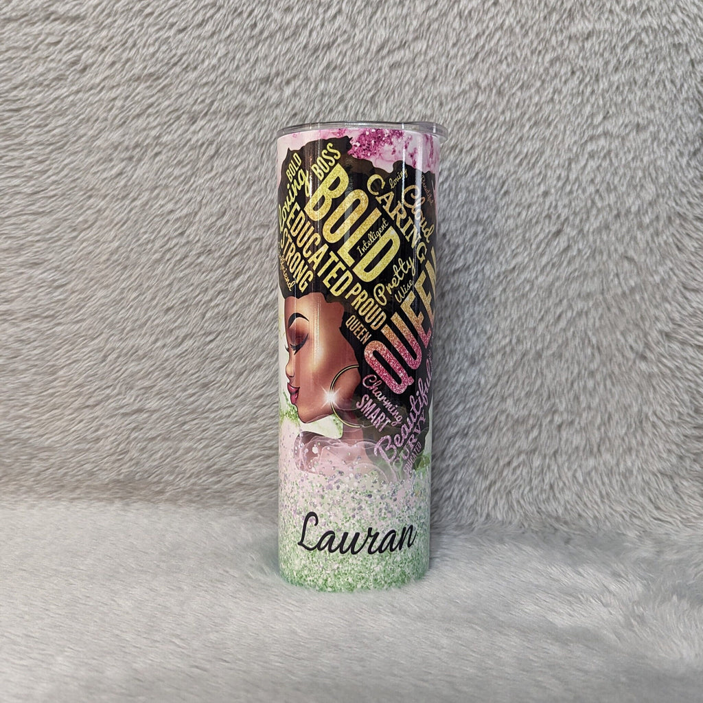 Empowering Woman Tumbler 20oz With Reusable Straw, Can Be Personalized