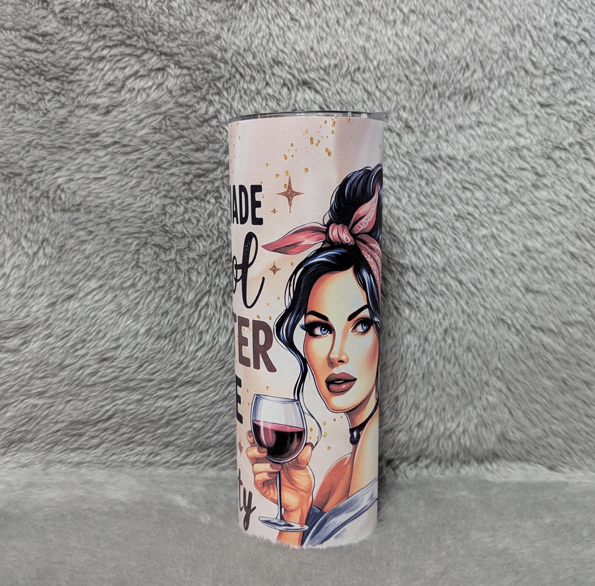 I Am Made Out Of Glitter Girl Tumbler 20oz With Reusable Straw, Can Be Personalized
