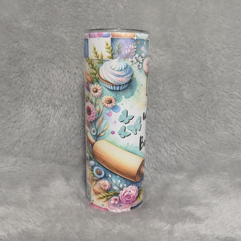Life Is What You Bake It Tumbler 20oz With Reusable Straw