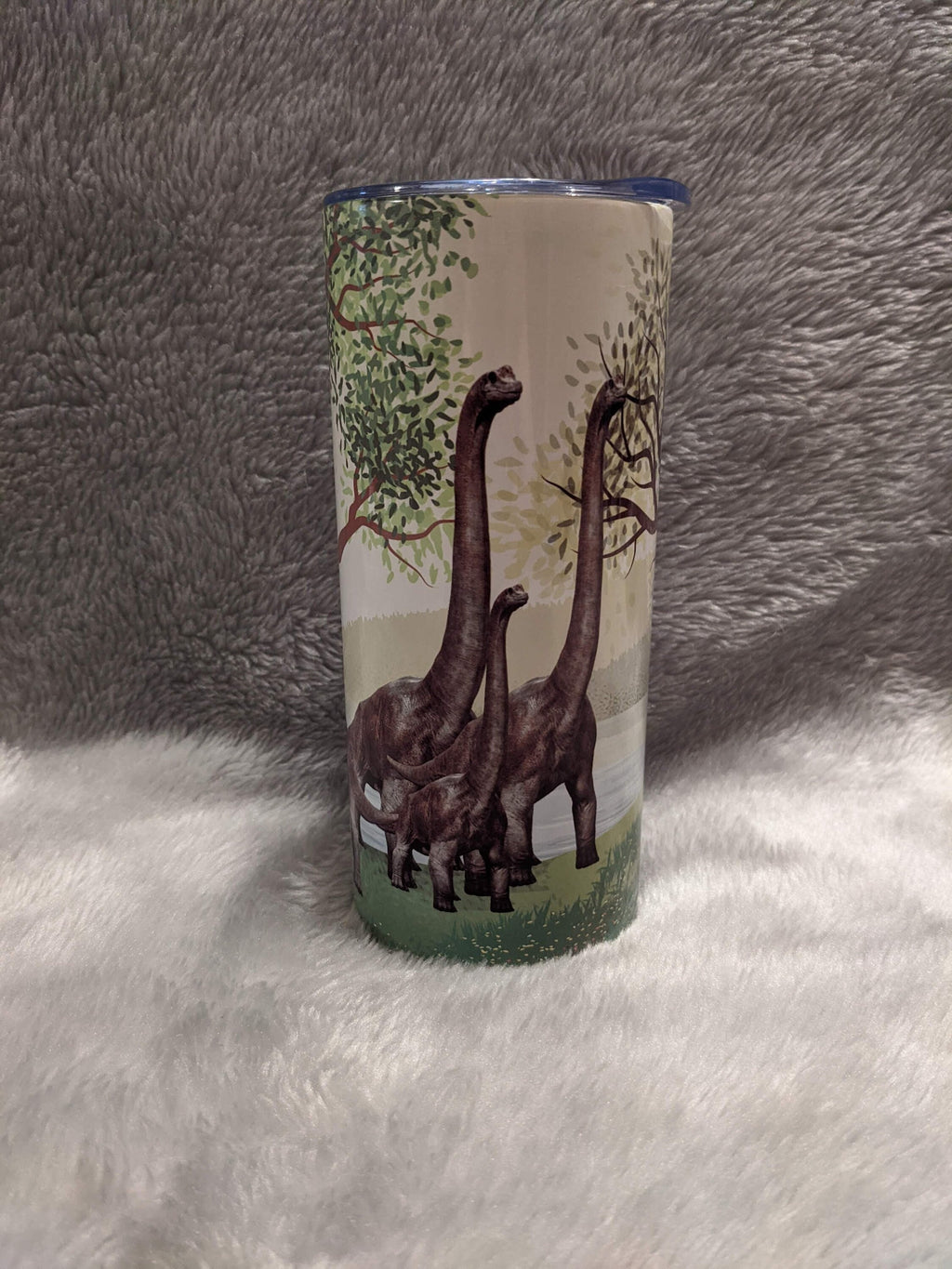 Kids Dinosaur Tumbler, Personalized Tumbler, Brachiosaurus Cup With Name, Kids Tumbler, Dinosaur Cup With Reusable  Plastic Straw