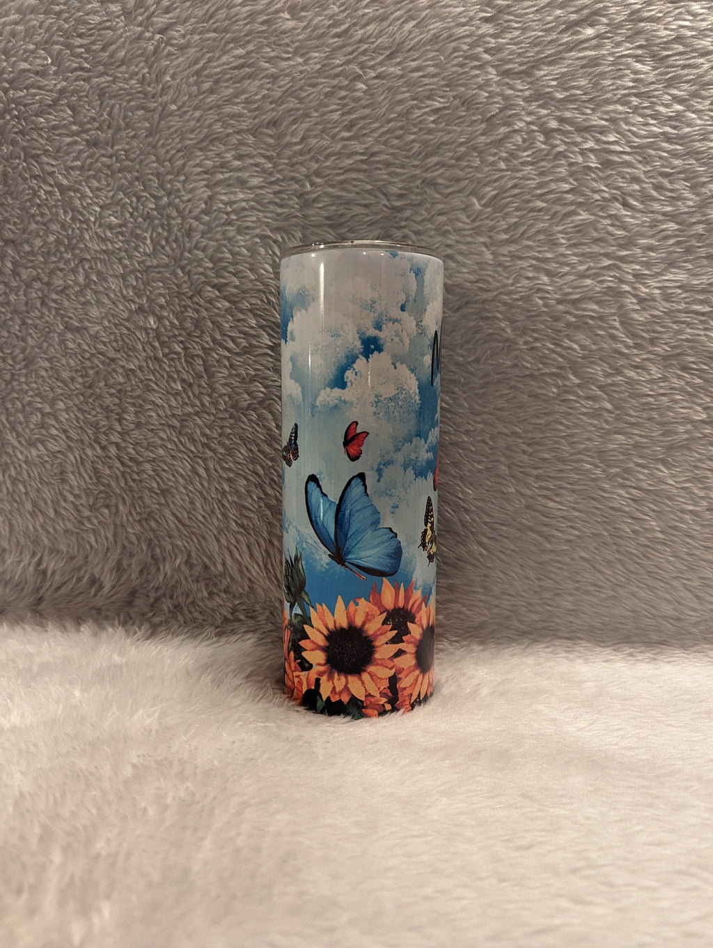 Butterfly Tumbler Can Be Personalized, Butterfly Cup With Name, Personalized Tumbler, Insulated Stainless Steel Tumbler With Straw