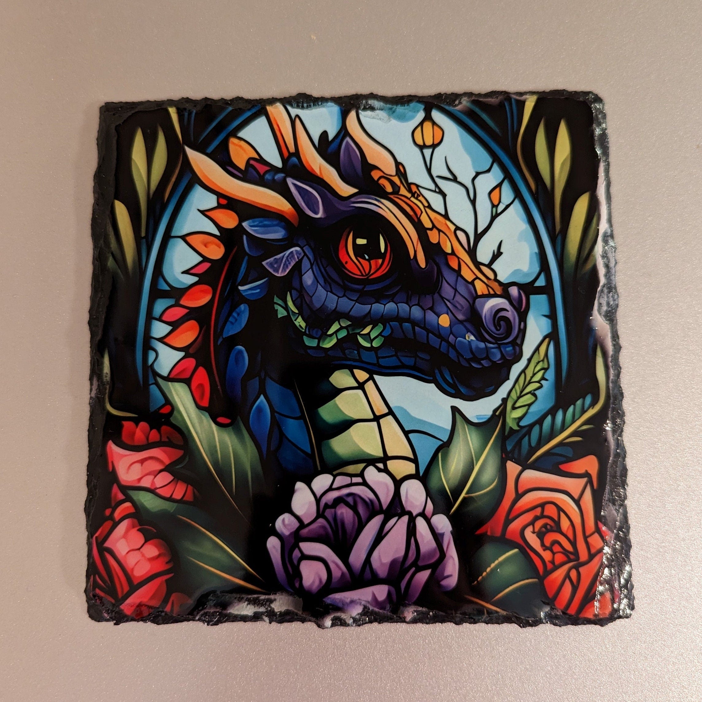Slate Dragon Picture With Display Legs