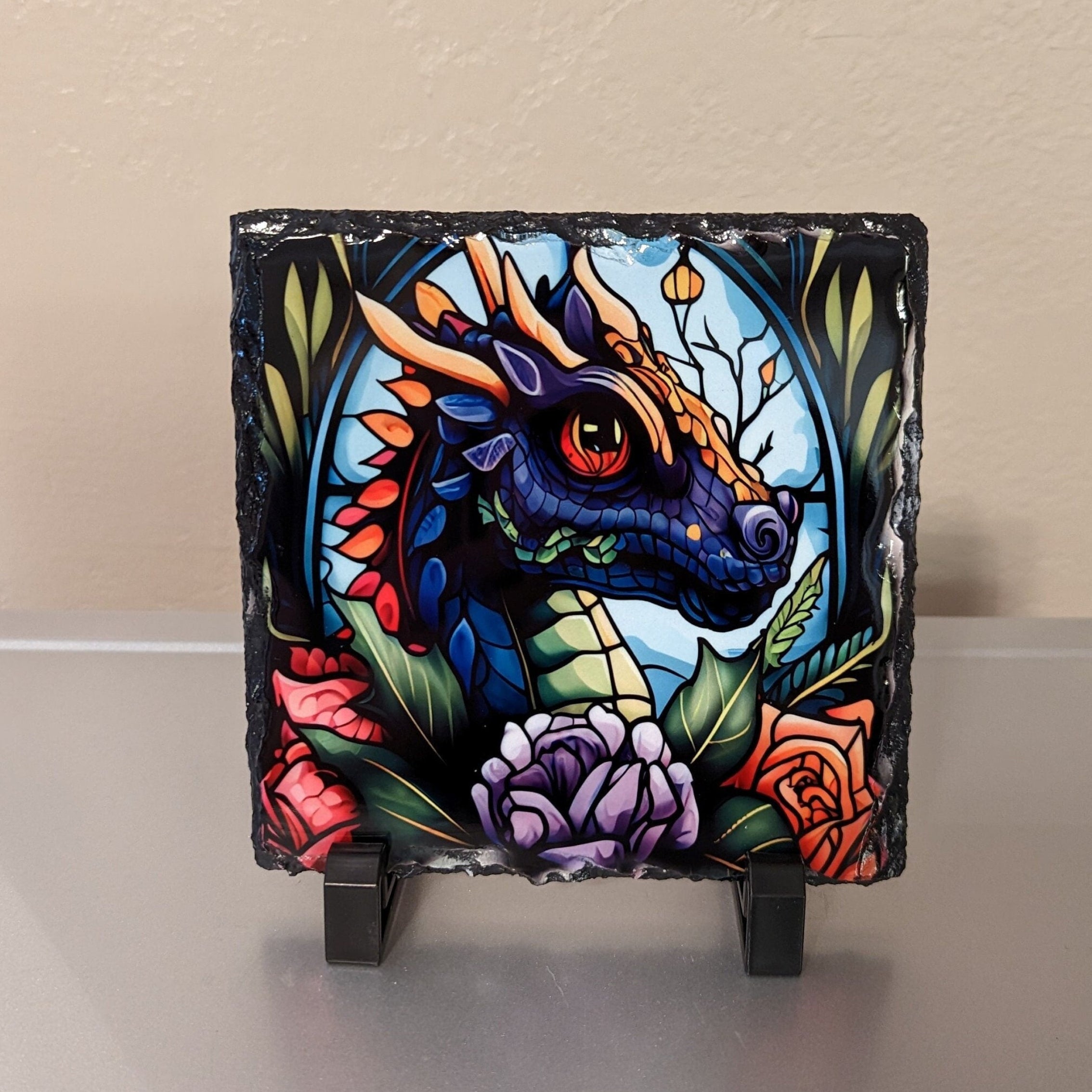 Slate Dragon Picture With Display Legs