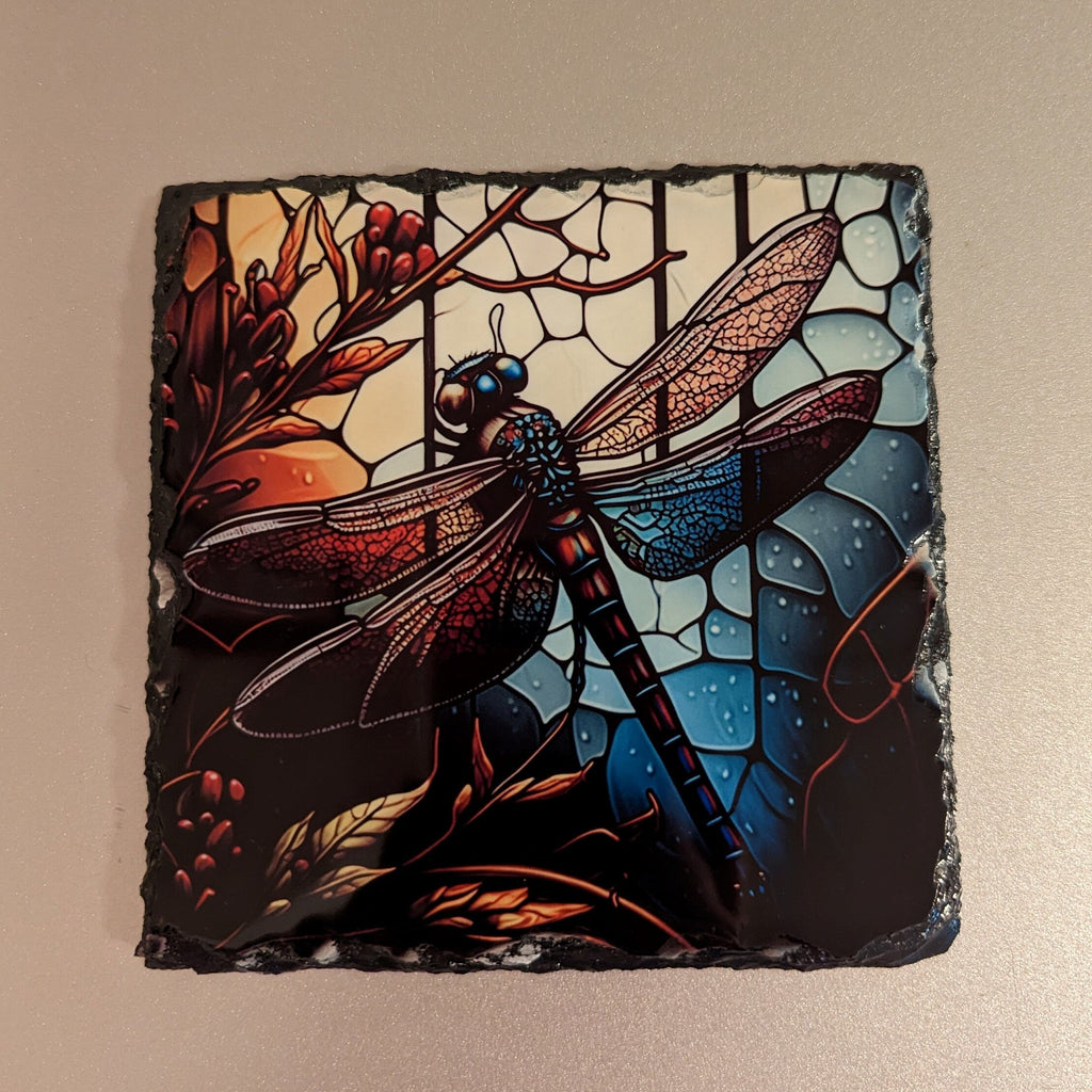 Slate Dragonfly Picture With Display Legs
