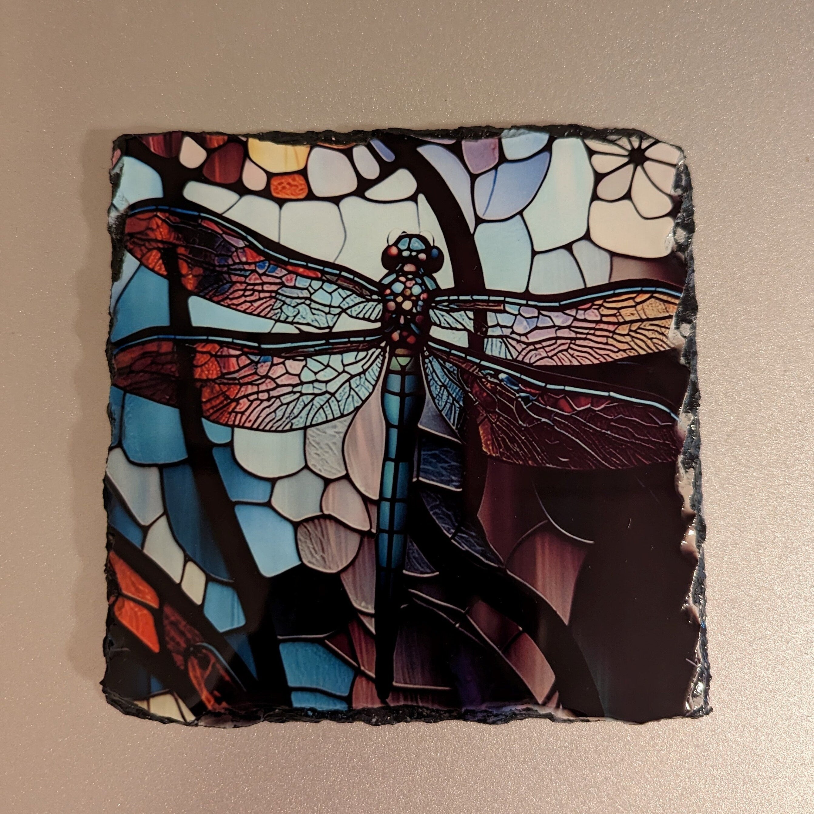 Slate Dragonfly Picture with Display Legs