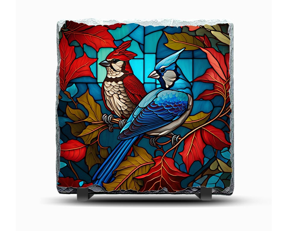 Slate Blue jay Picture With Display Legs