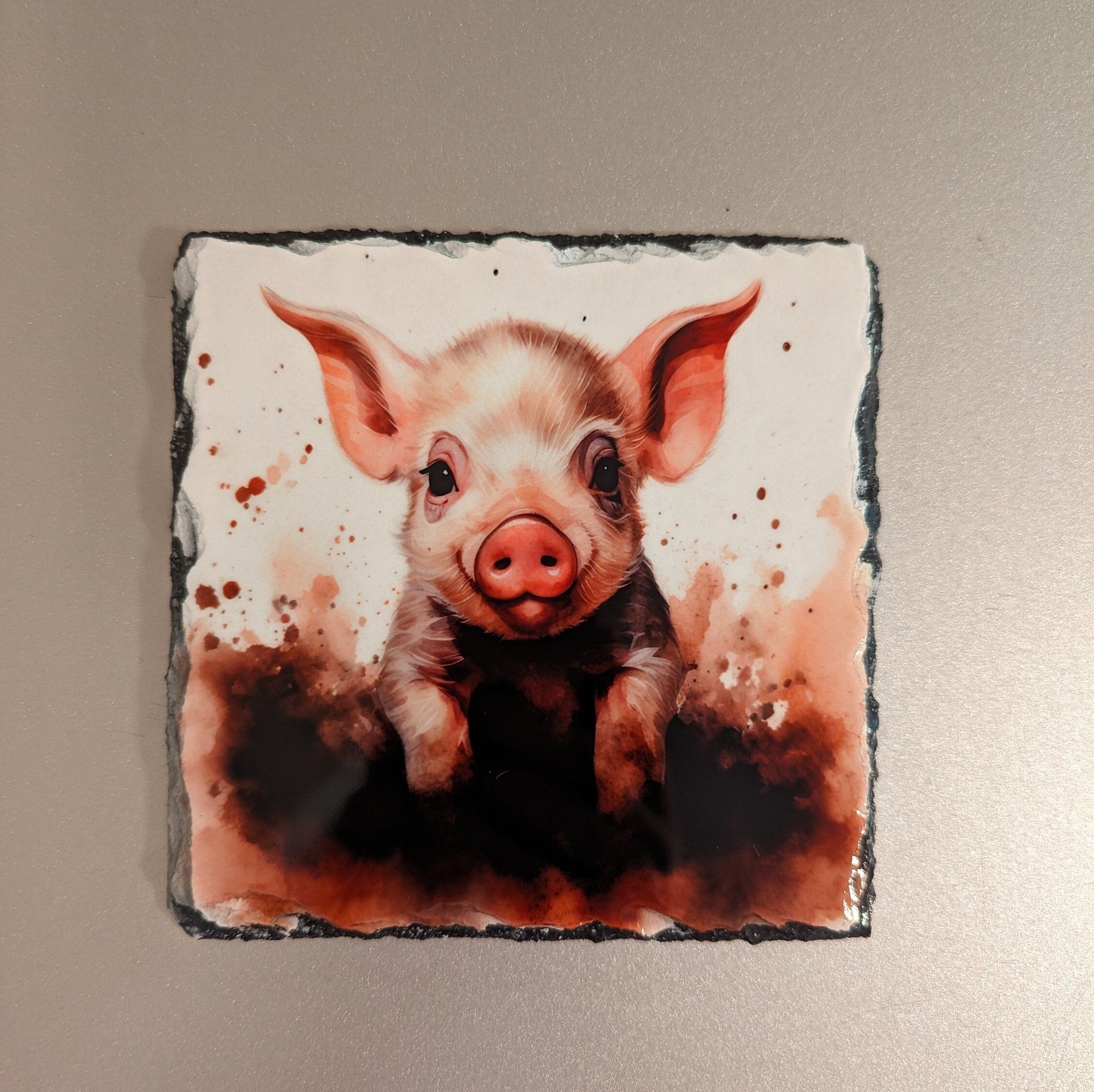 Slate Pig Picture With Display Legs
