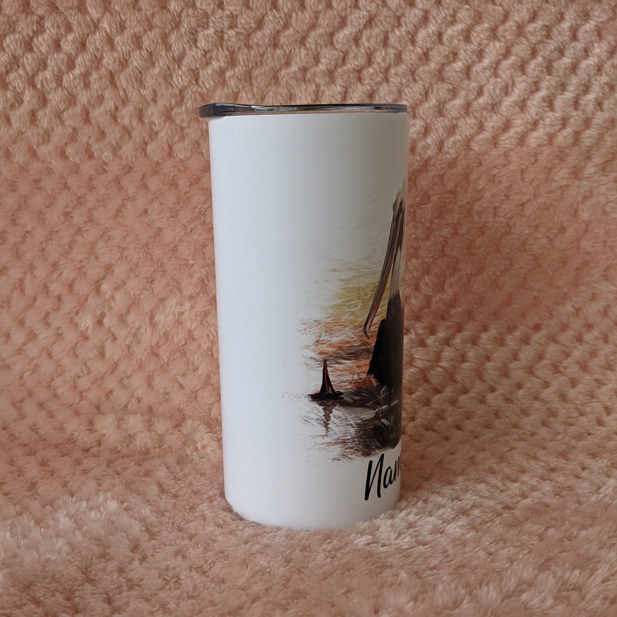 Kids Pelican Tumbler Can Be Personalized, Kids Cup With Name, Cute Pelican Tumbler With Reusable Straw, Toddler Tumbler For Everyday Use