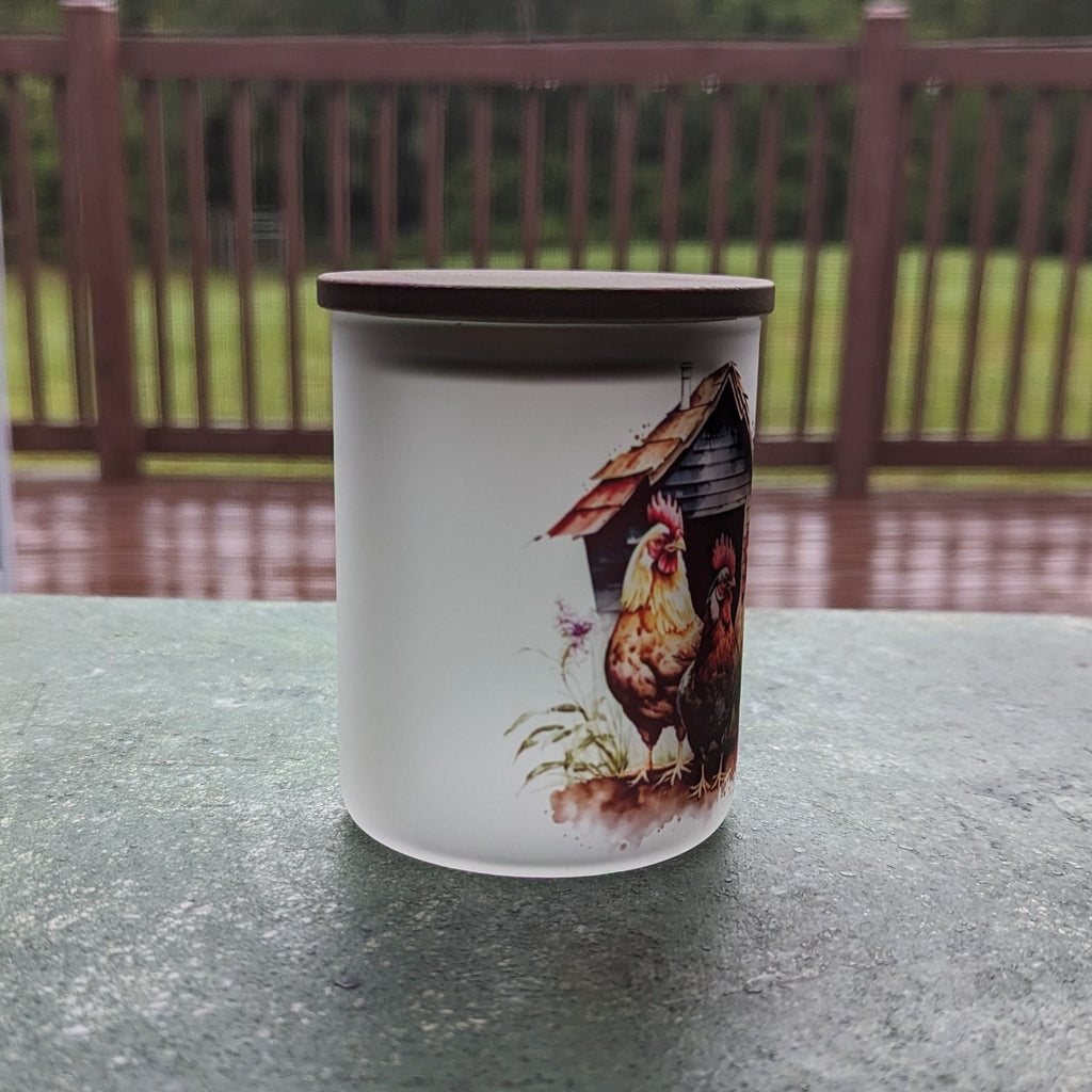 Chicken Candle Holder With A Battery Operated Flickering Tea Light