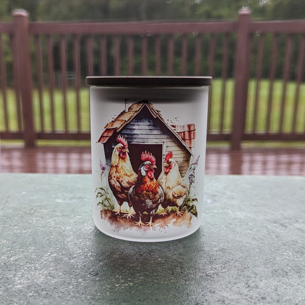 Chicken Candle Holder With A Battery Operated Flickering Tea Light