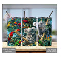 Cute Koala Bear Tumbler for Kids, Includes Lid and Reusable Straw, Jungle Theme Kids Cup