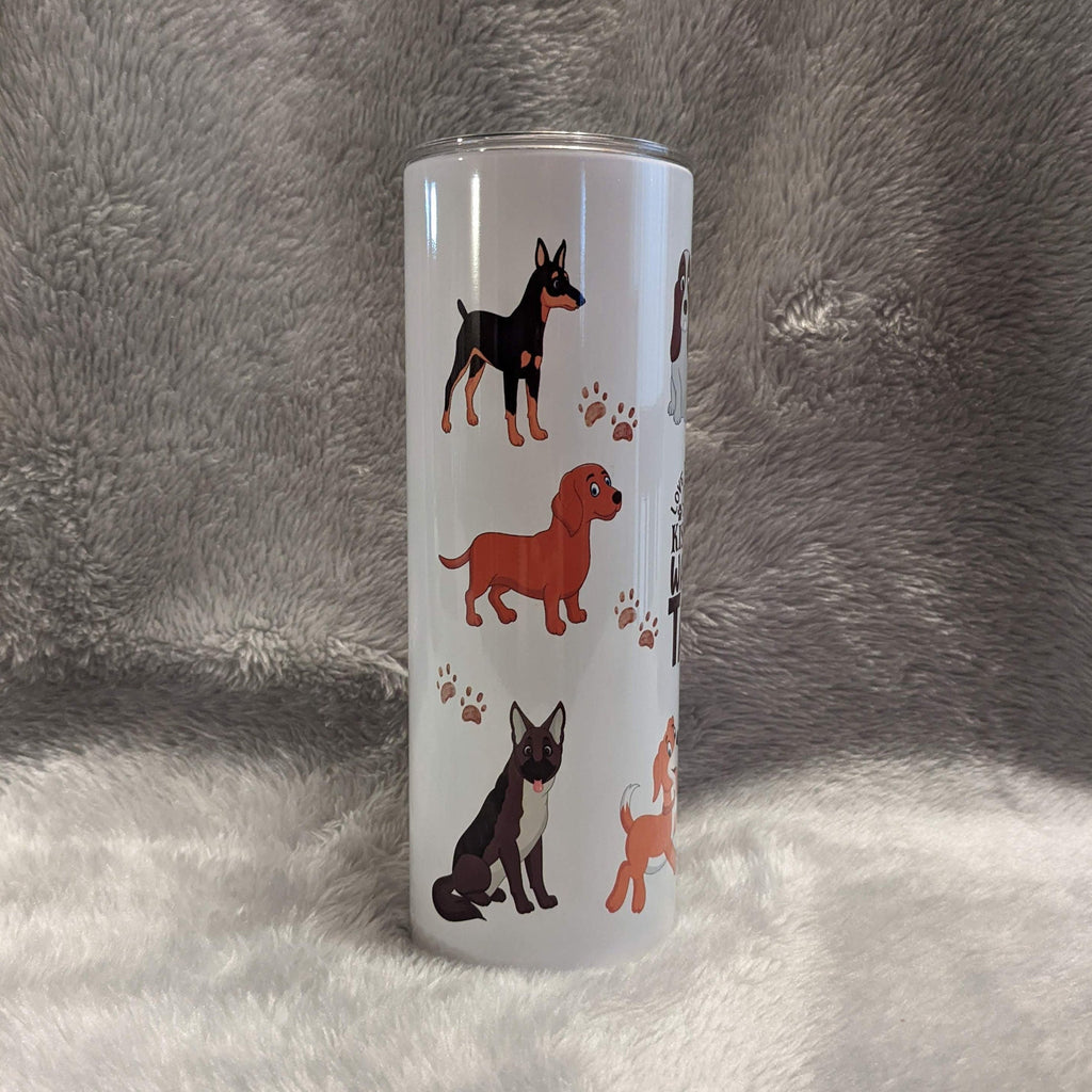 Love Is Wet Noses Dog Tumbler 20oz With Reusable Straw