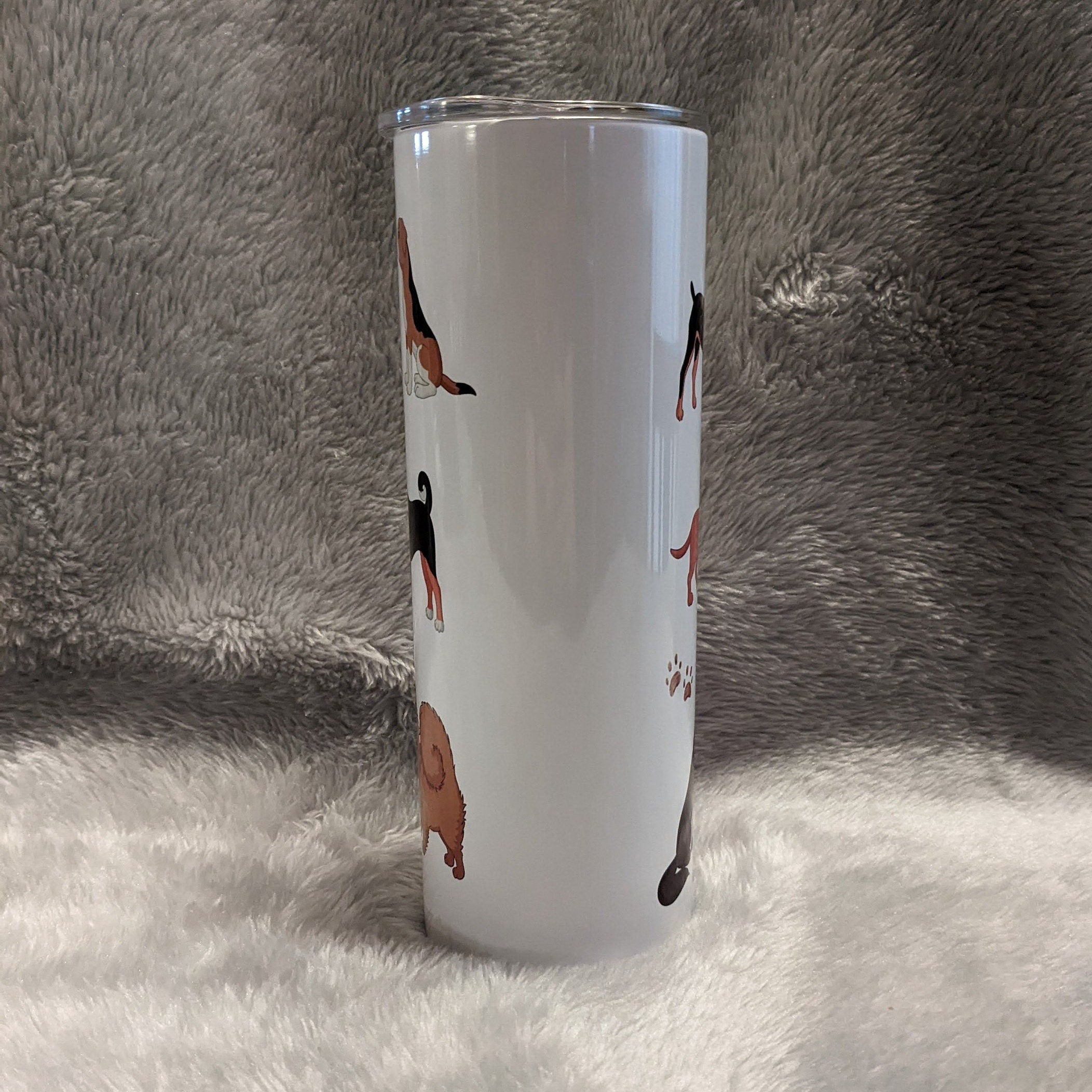 Love Is Wet Noses Dog Tumbler 20oz With Reusable Straw