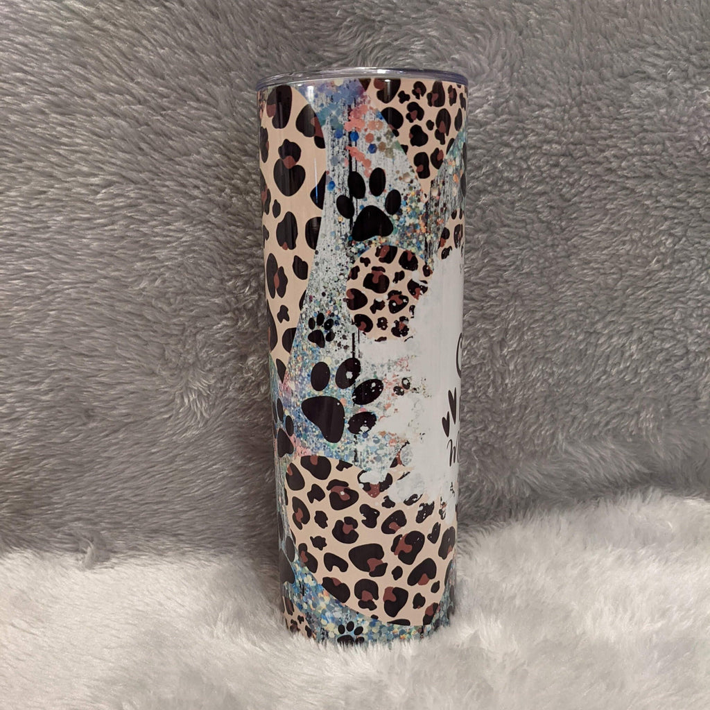Fur Mama Dog Tumbler, Dog Lover Tumbler, Great Gift For Dog Lover, Gift For pet Owner, Includes Reusable Plastic Straw
