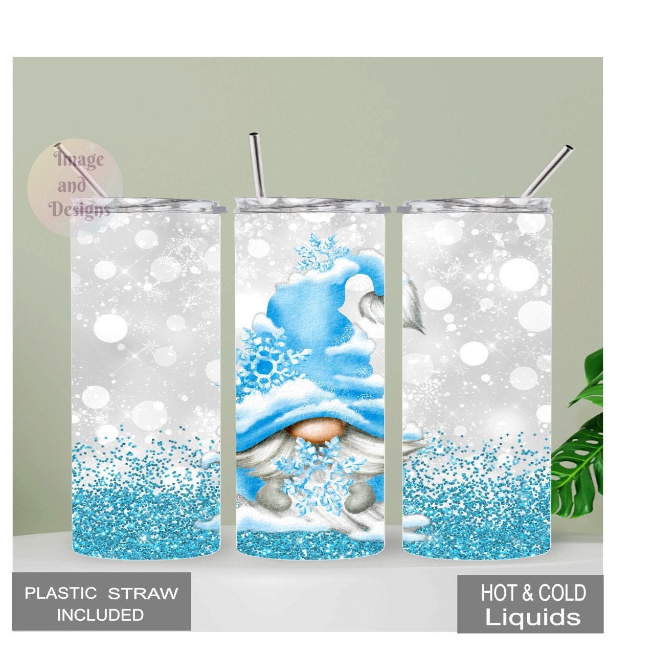 Cute Boy Gnome Tumbler With A Winter Design, Gnome Cup, Christmas Tumbler, Personalized Christmas Gift, Winter Gnome, Gnome Lover Gift